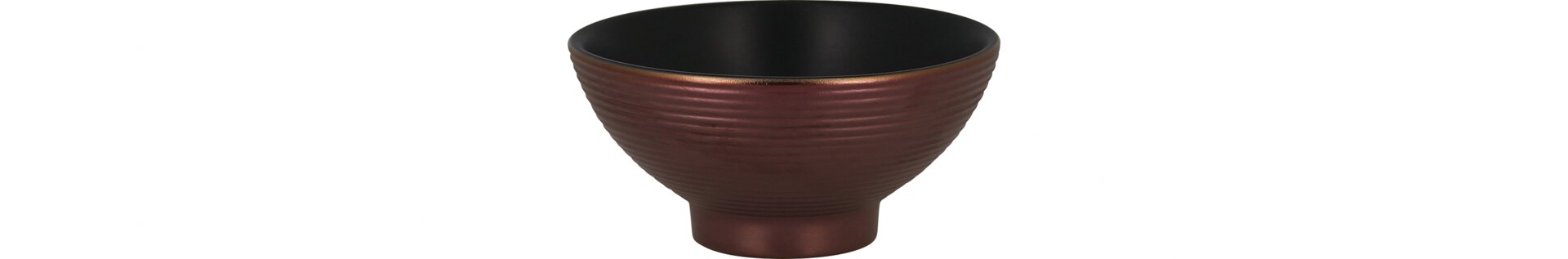 Schale rund 120 mm / 0,28 l schwarz / bronze