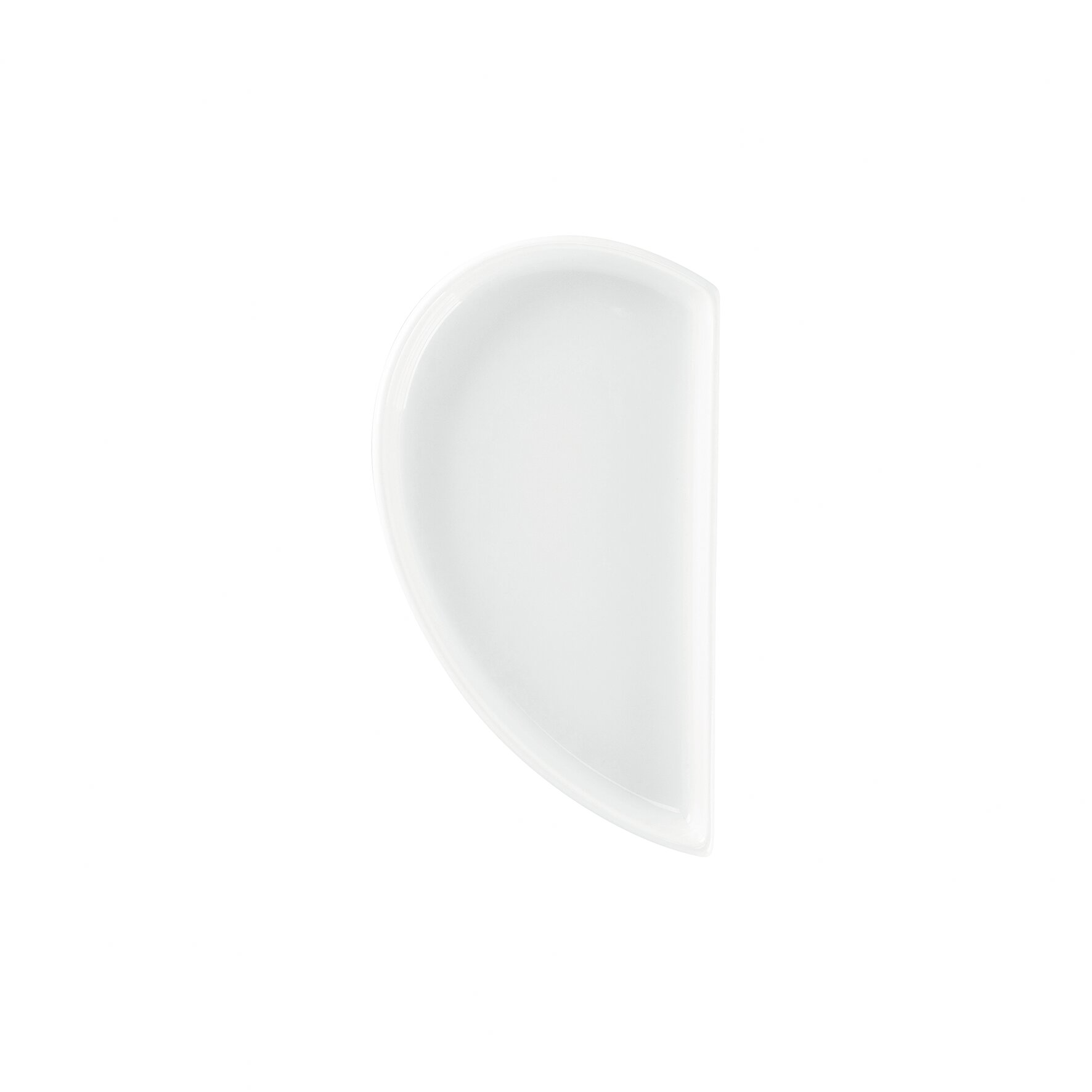 Teller flach ohne Rand / linke Hälfte 100 x 180 mm / 0,17 l weiß Cliché