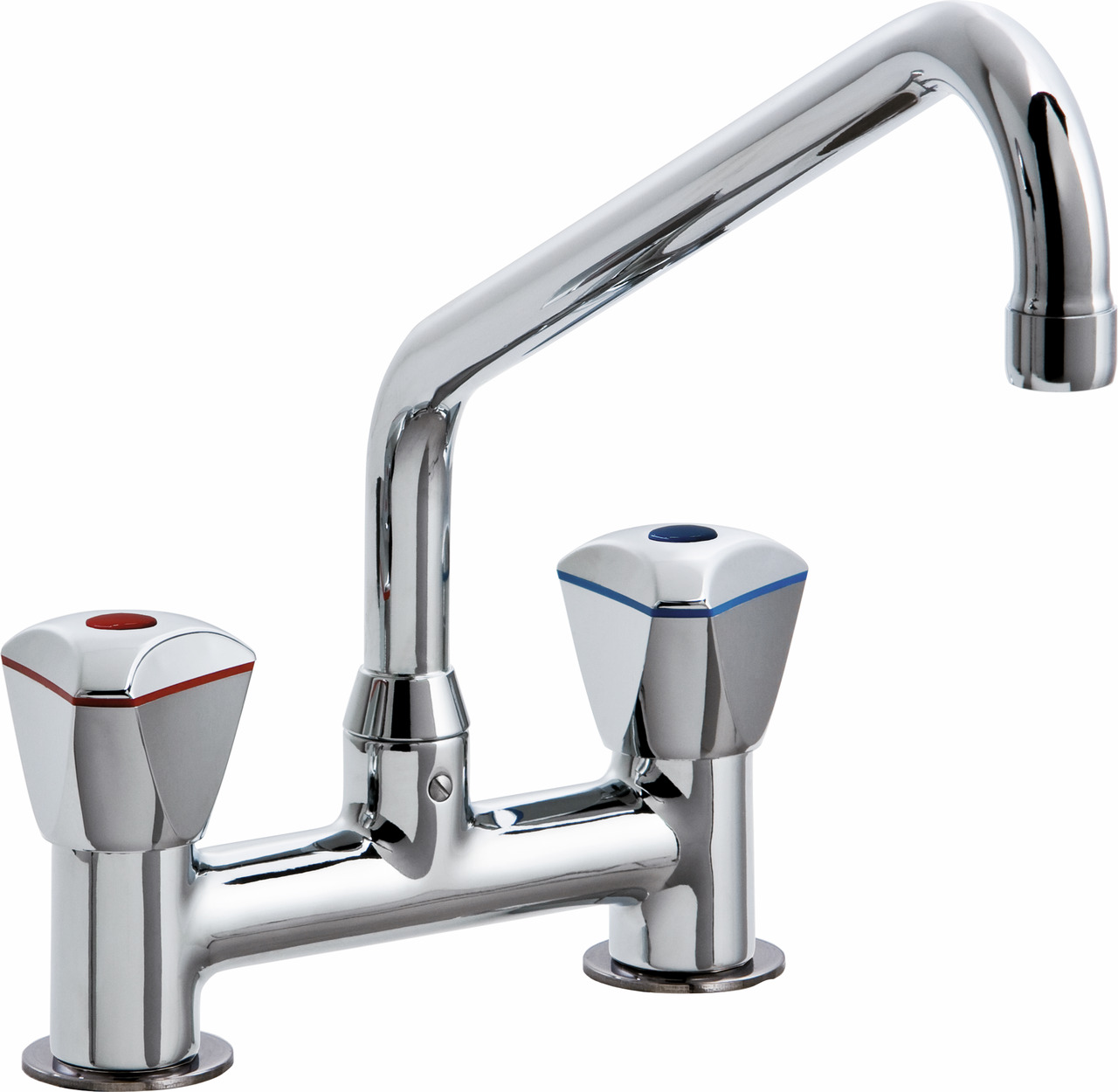 Zweigriff-Standarmatur, Zweilochmontage, Schwenkhahn 250 mm Zweigriff-Standarmatur, Zweilochmontage, Schwenkhahn 250 mm