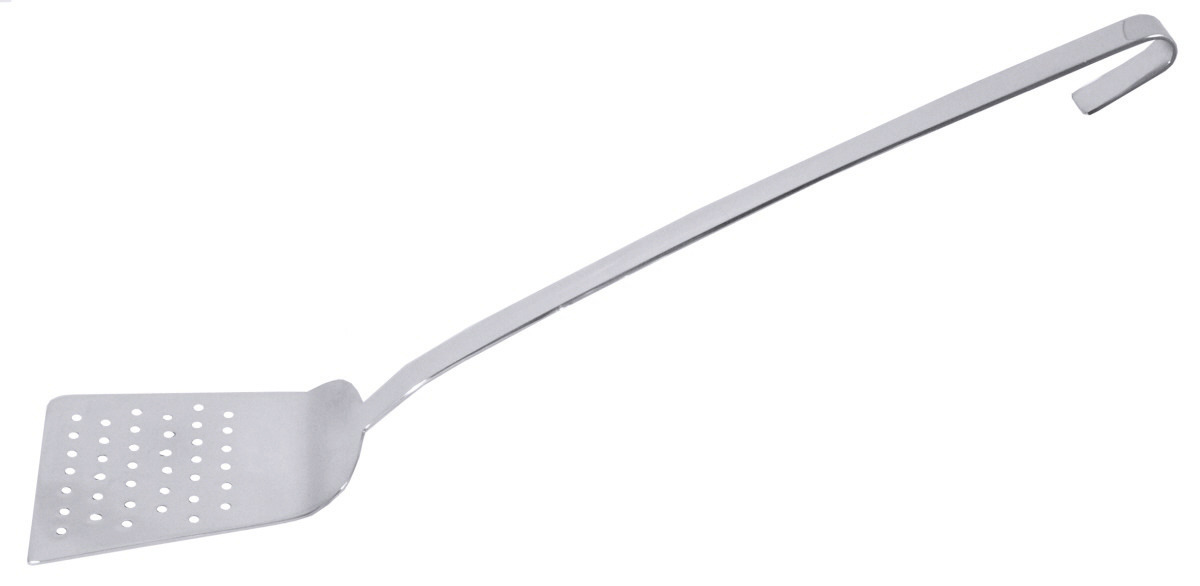 Pfannenschaufel 360 mm mit perforiertem Blatt fugenlos / hochglänzend