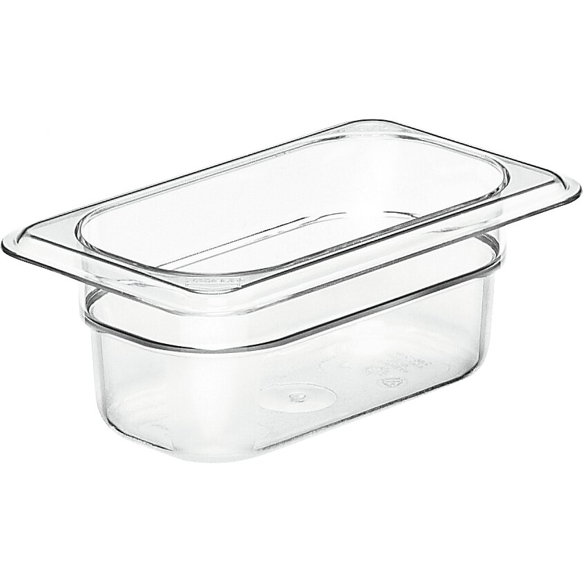 GN-Behälter GN 1/9 176 x 108 x 65 mm Copolymer BPA-frei transparent black