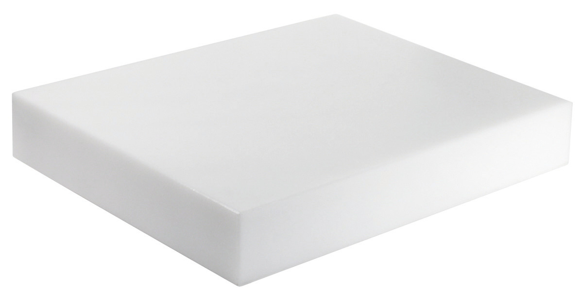 Hackblock 500 x 500 x 80 mm Polyethylen weiß