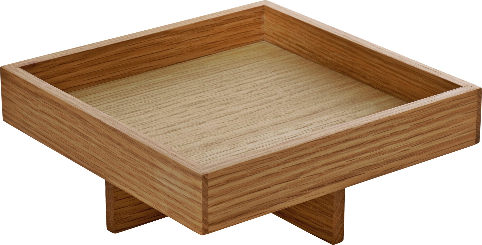 Menage eckig 180 x 180 mm Eiche auf Fuß 40 mm Ananti