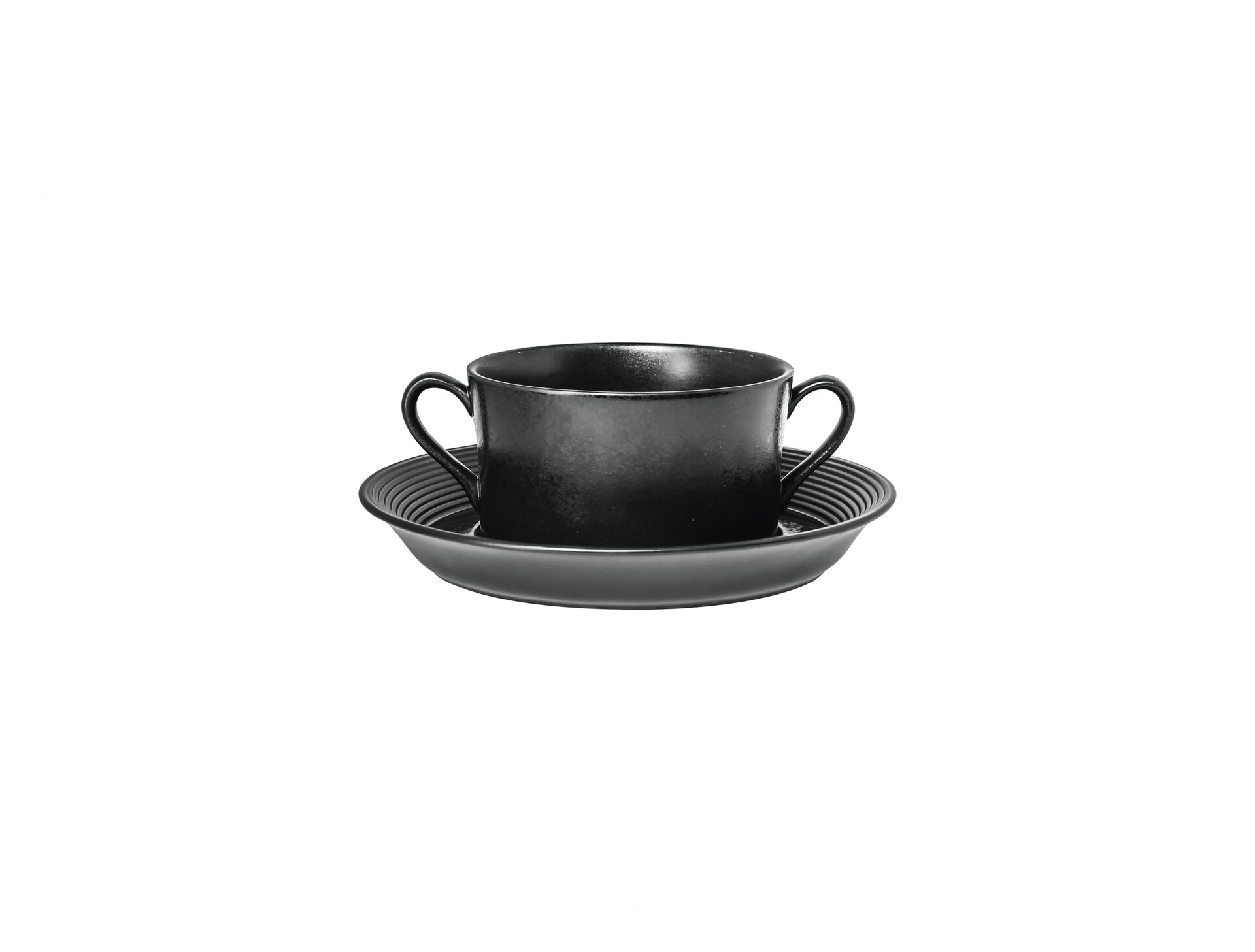 Suppentasse mit 2 Henkel 110 mm / 0,35 l schwarz