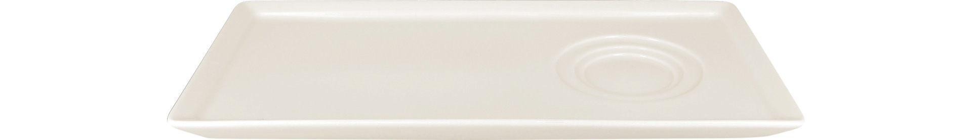 Platte rechteckig 3 Ringe Wasabi 283 x 140 mm crème
