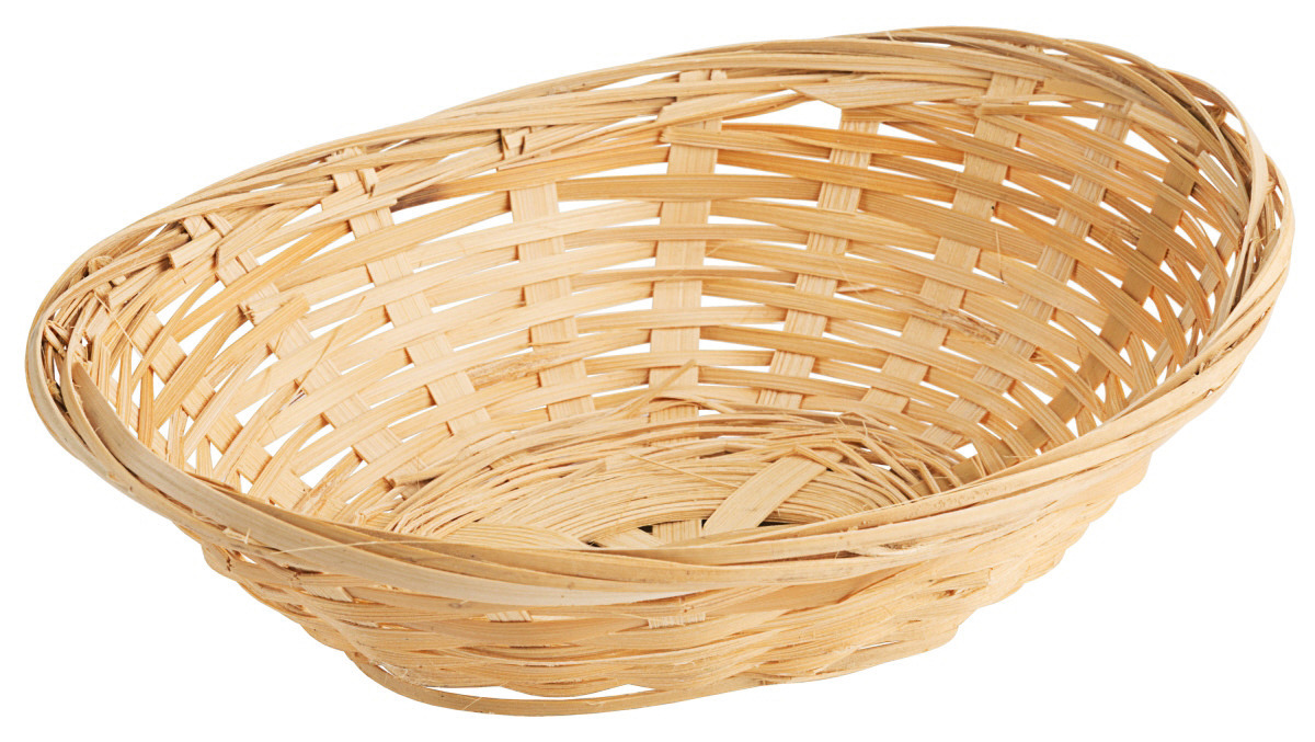Brotkorb oval 200 x 155 x 70 mm naturhelles Bambus