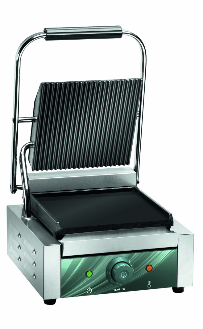 Elektro-Kontaktgrill oben gerillt unten glatt 310 x 305 x 210 mm