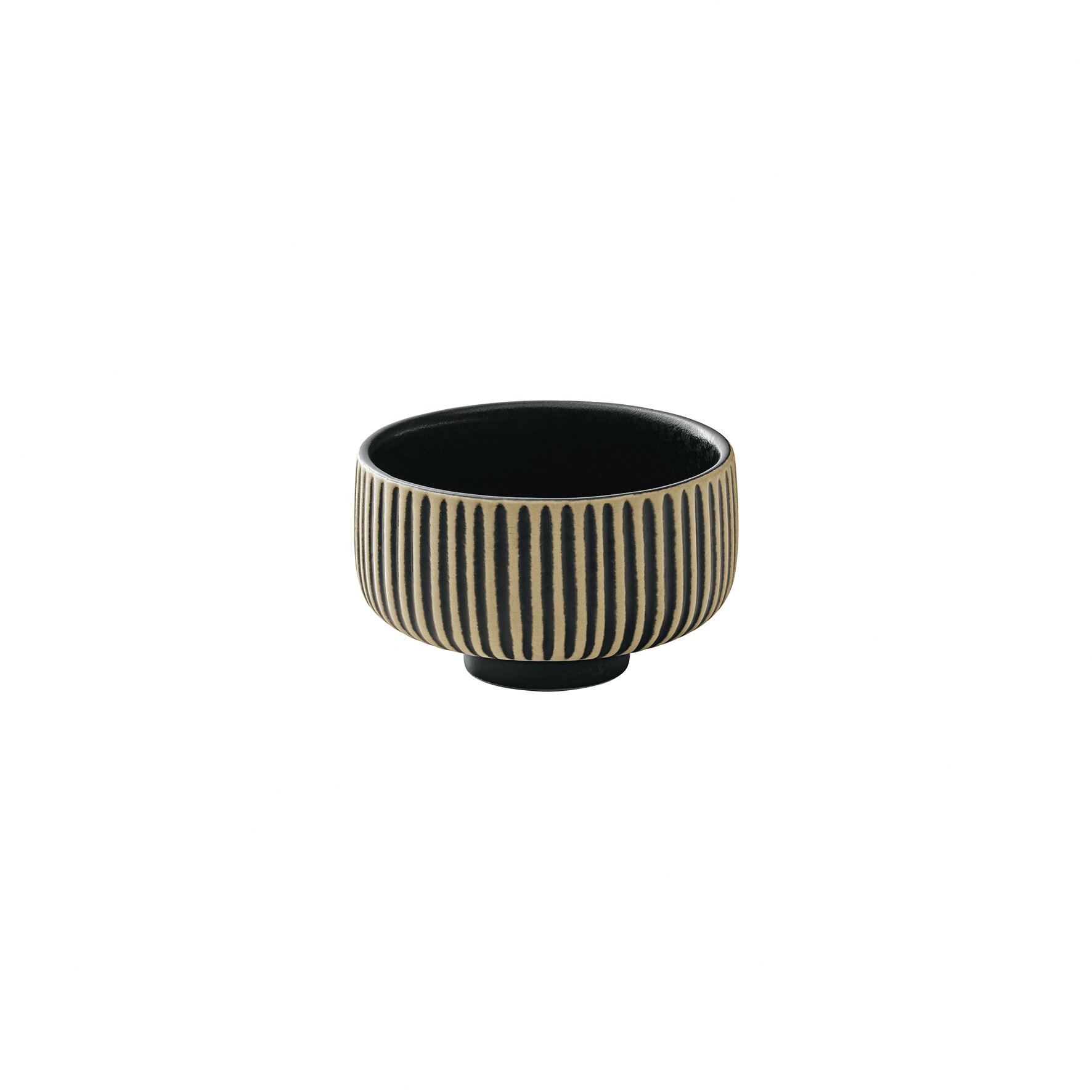 Schälchen rund Relief 80 mm / 0,12 l schwarz / weiß Nara schwarz/weiß