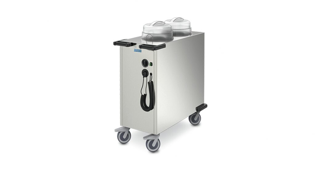 Tellerstapler beheizt Edelstahl bis 122 Teller max. ø 270 bis 330 mm