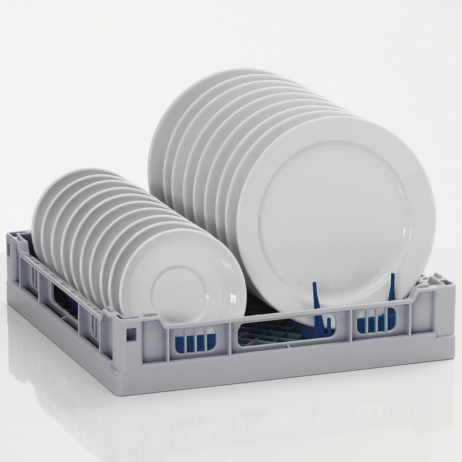 Tellerkorb Kunststoff Größe S /  10 Reihen / 400 x 400 x 65 mm