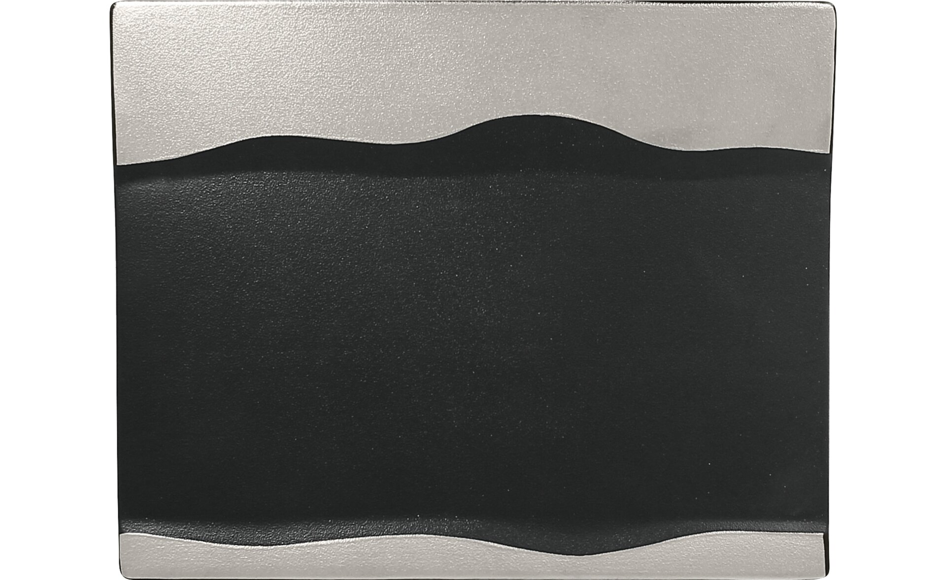 Platte rechteckig 250 x 200 mm Astro black-silver Metalfusion