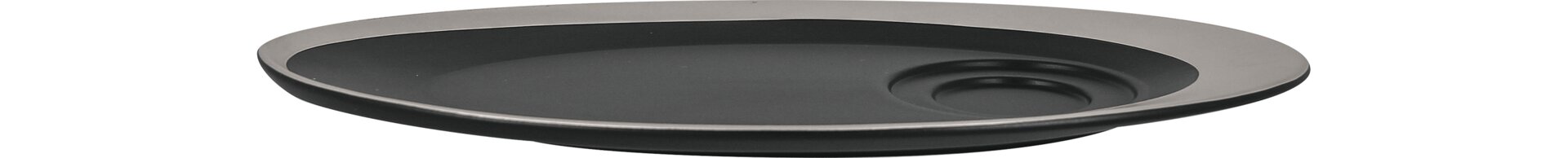 Untertasse oval 290 x 160 mm für GICU23/GICU09 schwarz / silber