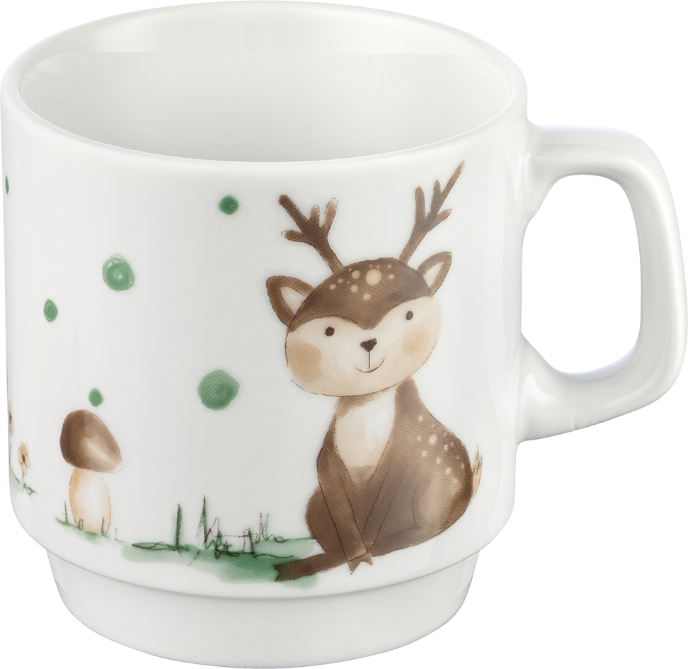 Tasse stapelbar 75 mm / 0,21 l Kids Forest Friends B1100