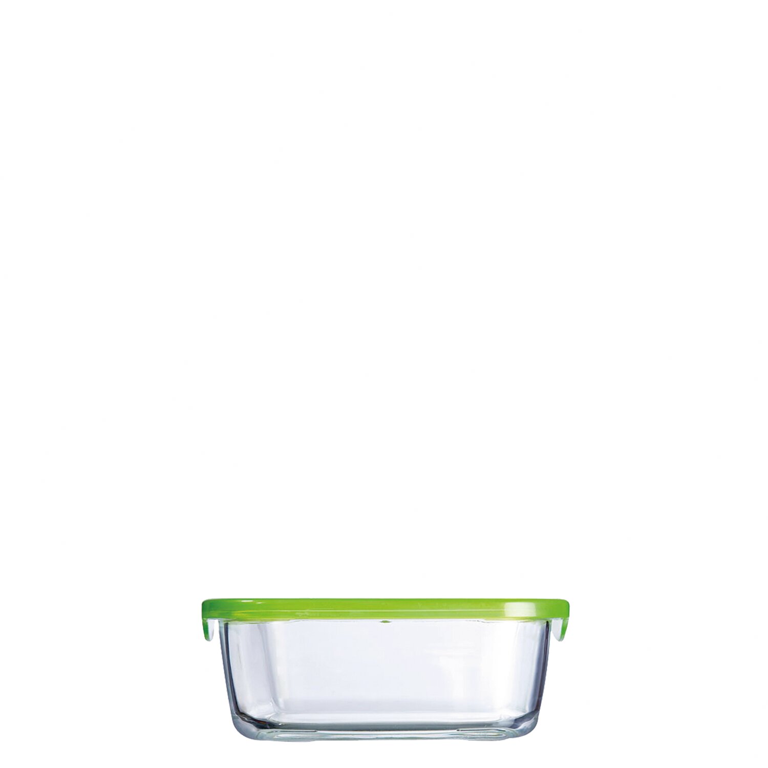 Box 180 x 175 x 65 mm / 1,22 l transparent mit grünem PP Deckel Keep´n