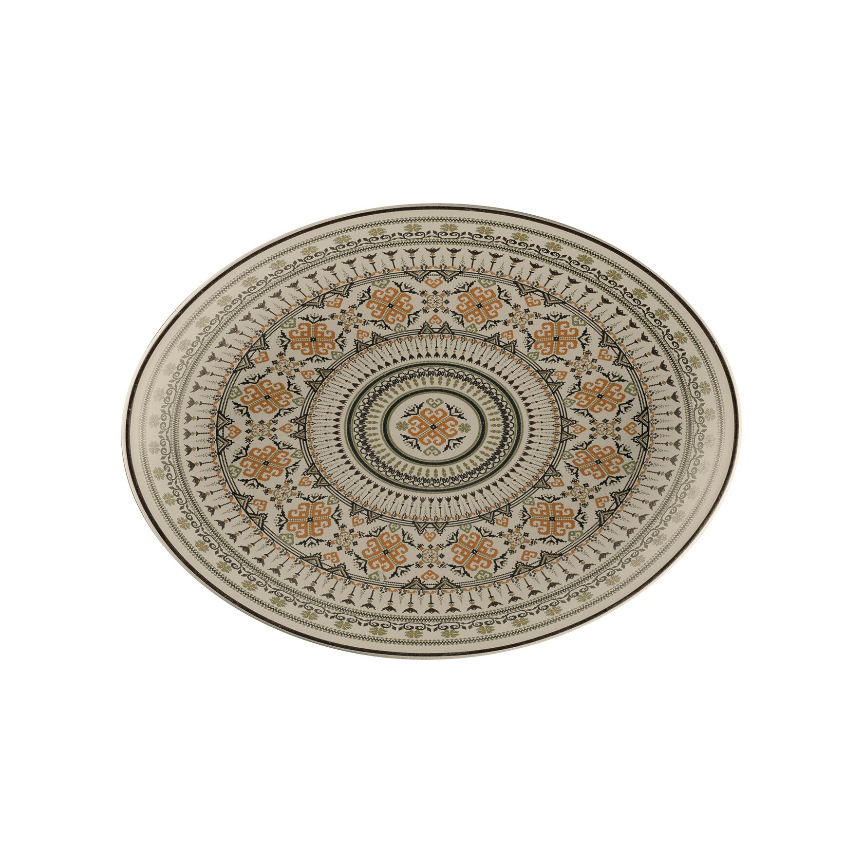Platte oval 260 x 190 x 30 mm Argila Genoa