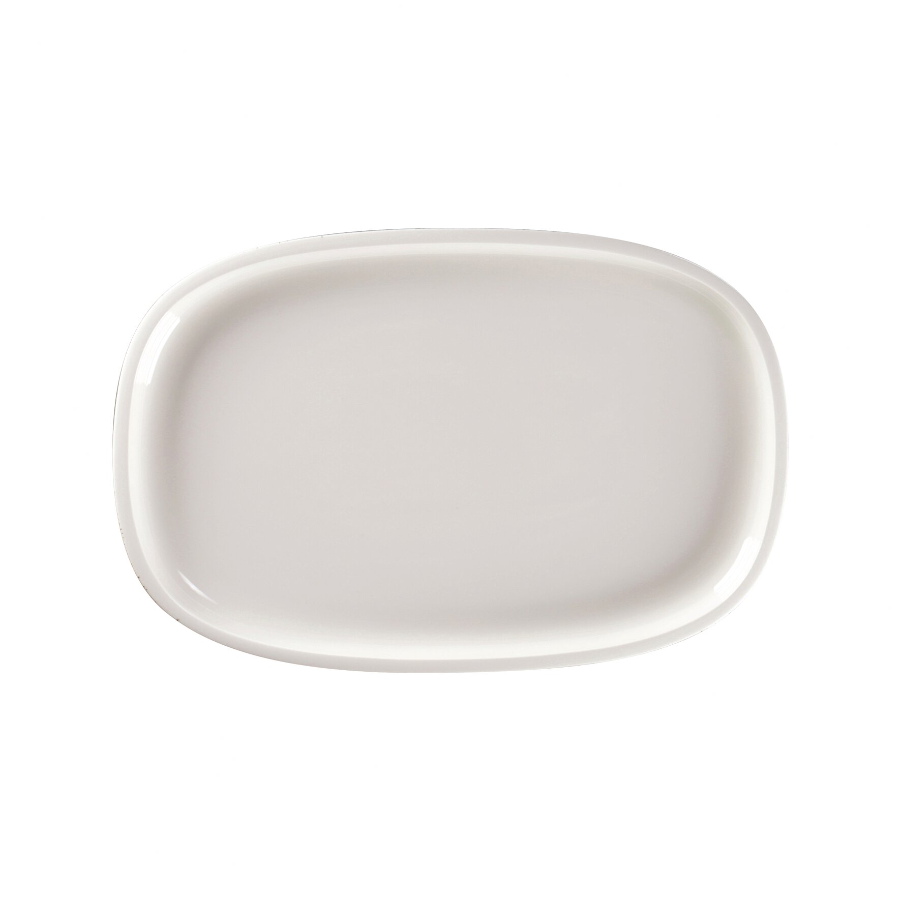 Platte oval flach 302 x 200 mm dual grey Ease Dual Grey