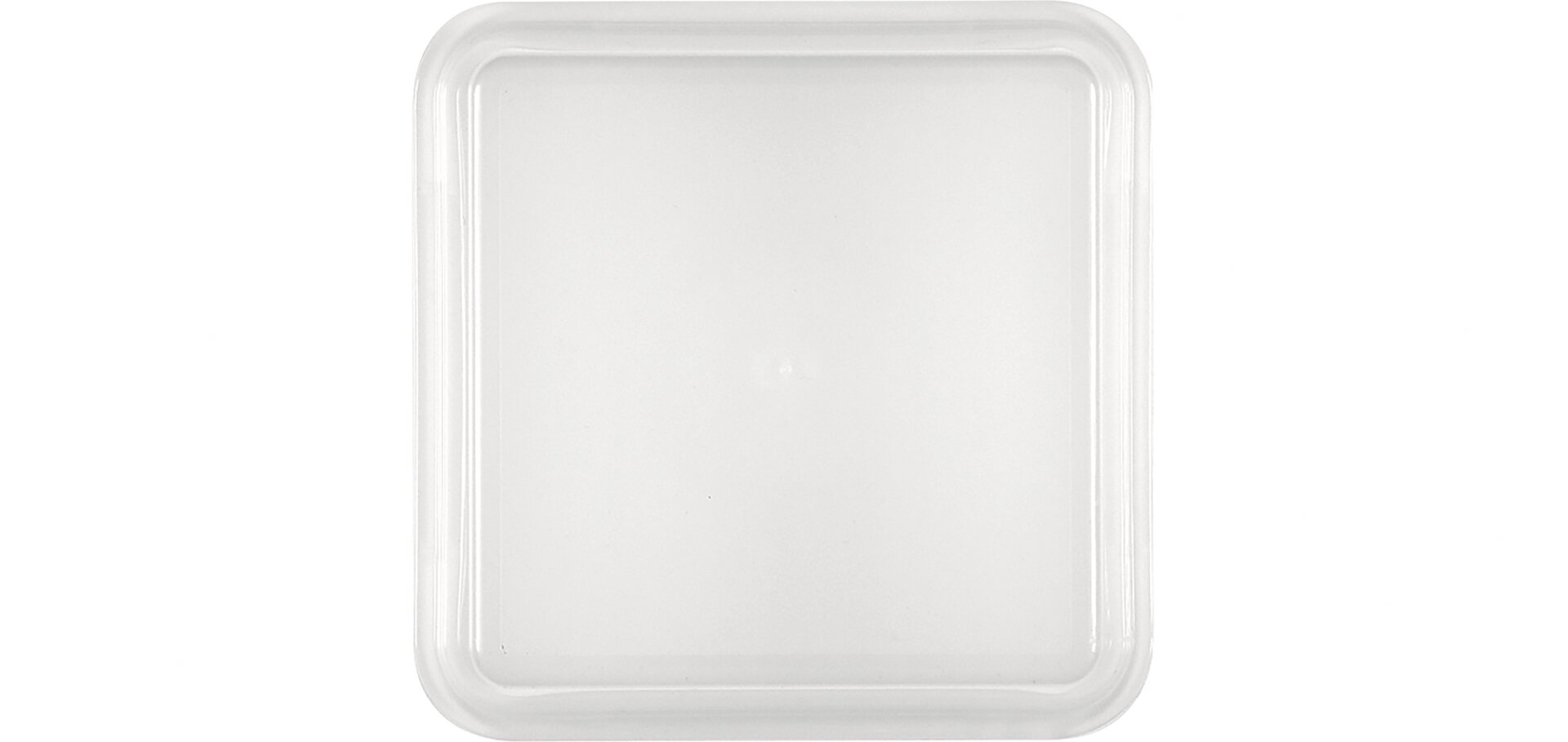 Deckel quadratisch / hoch 200 x 200 mm milchig-transparent