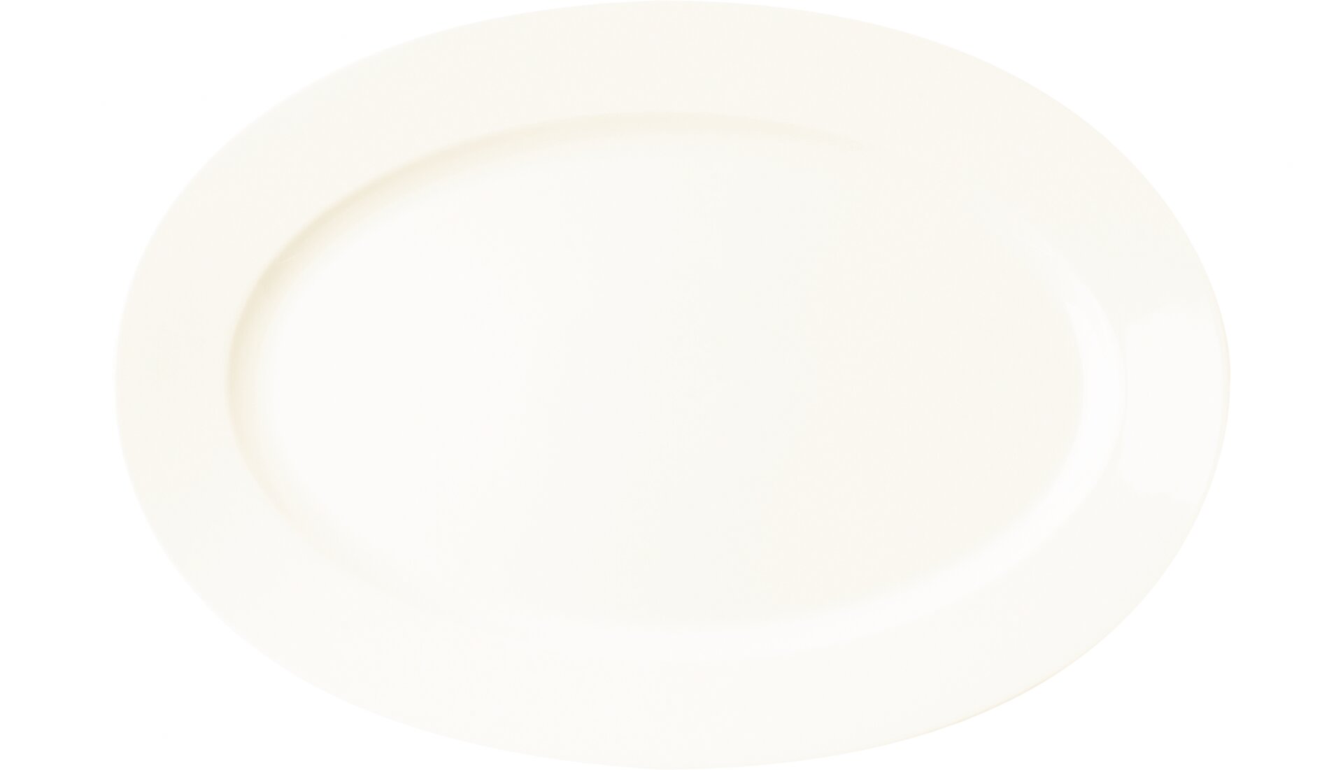 Platte oval 380 x 260 mm creme Banquet