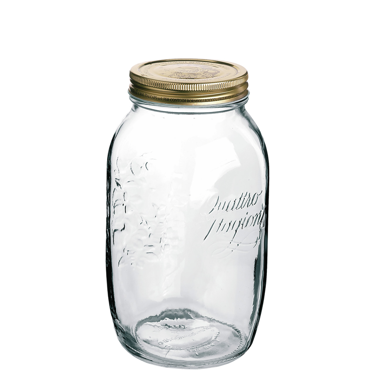 Einmachglas 113 mm / 1,50 l mit Metallschraubverschluss Quattro Stagioni