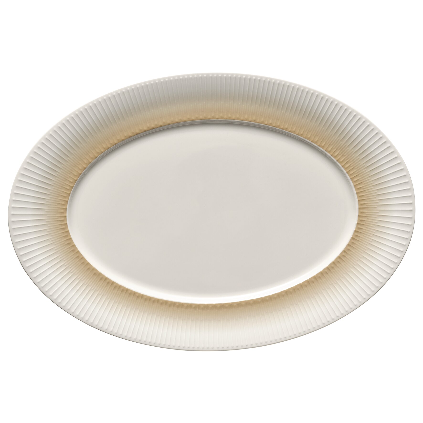 Platte oval mit Fahne 340 x 233 mm Fringe