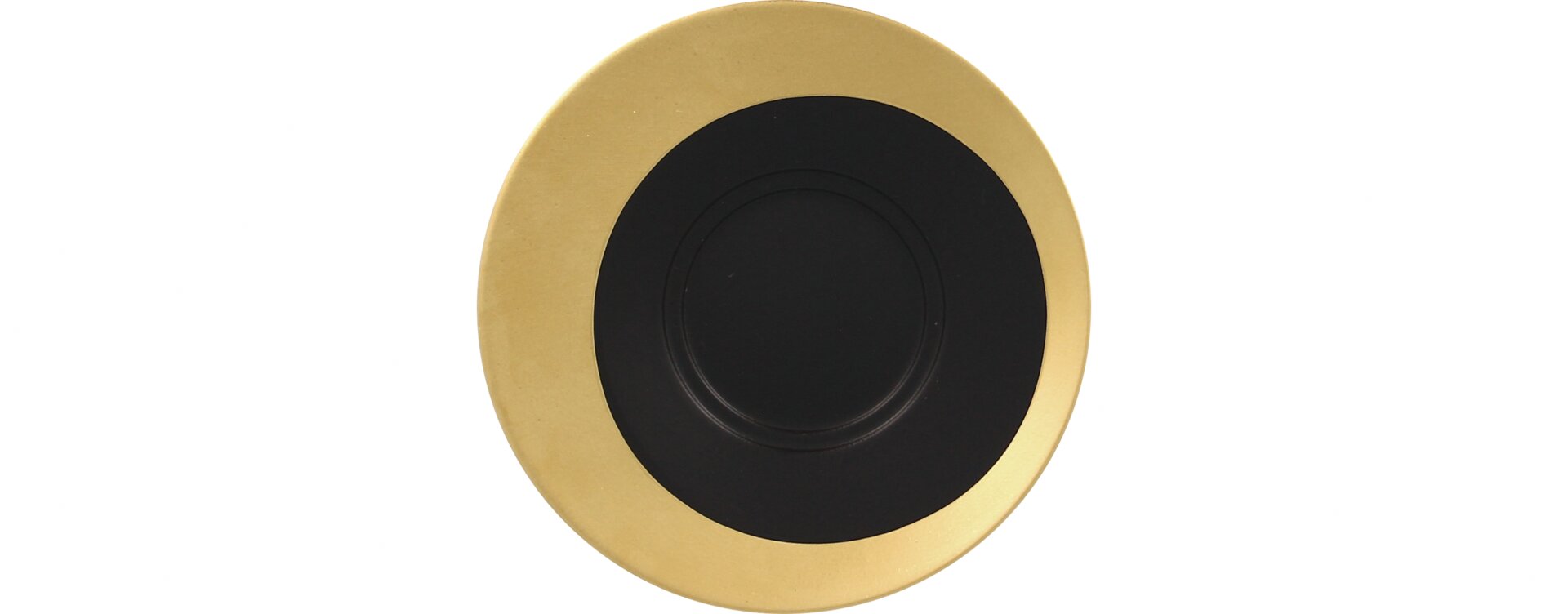 Untertasse 170 mm schwarz / gold