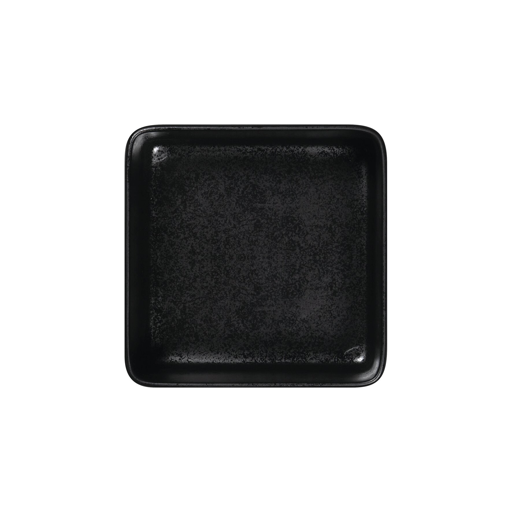 Teller tief quadratisch 160 x 160 mm schwarz Karbon Fractal