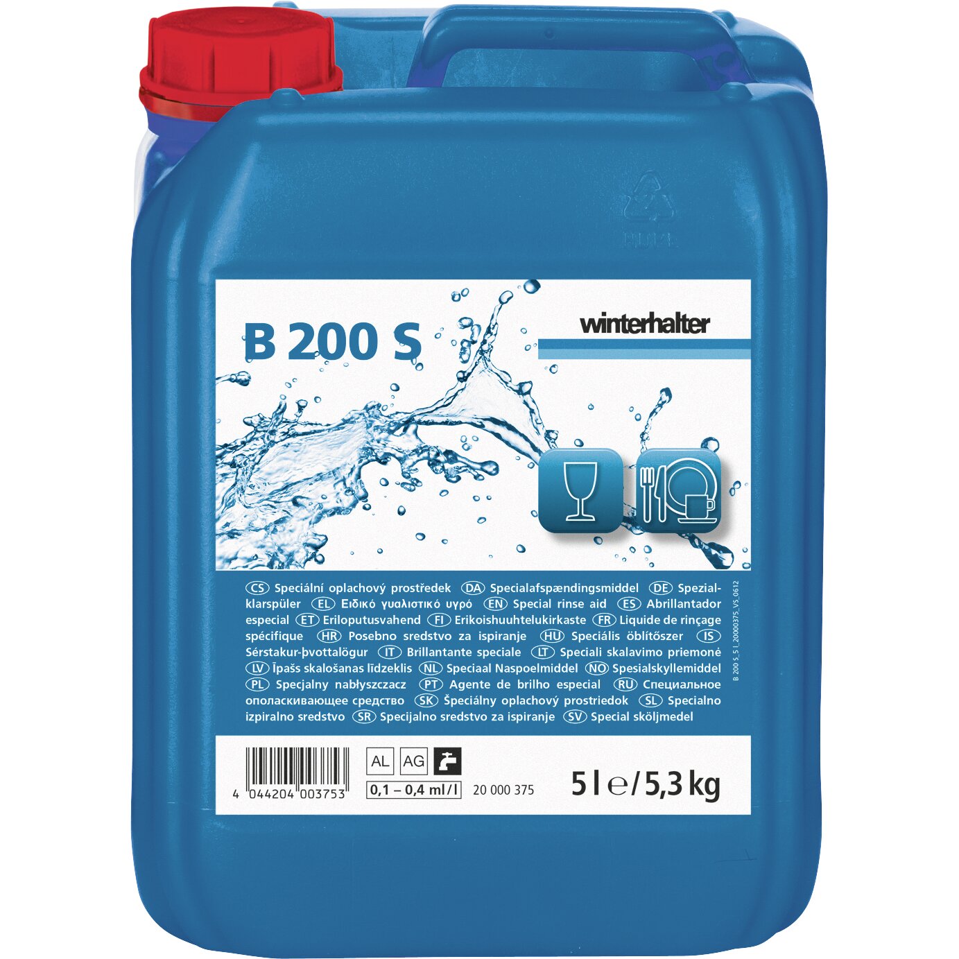 Universalklarspüler B 200 S / 5,00 l Kanister