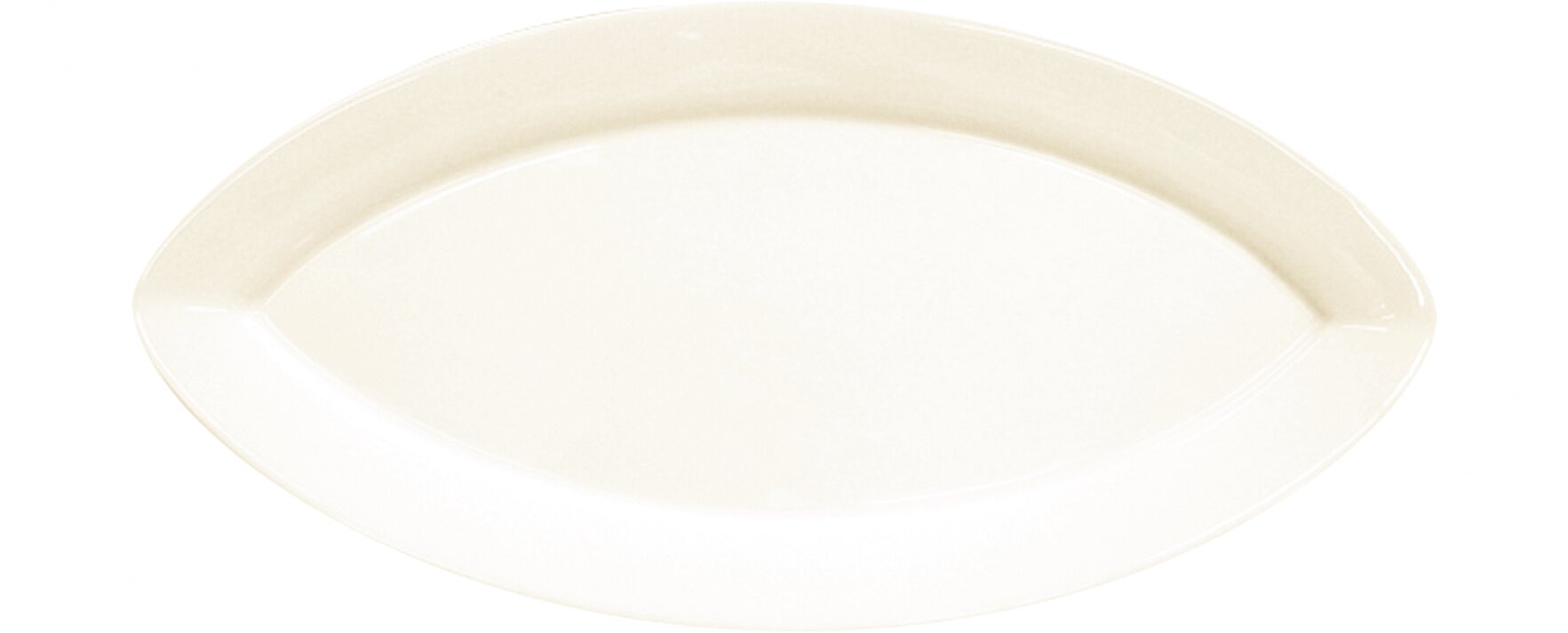 Platte oval 400 x 190 mm creme Fine Dine