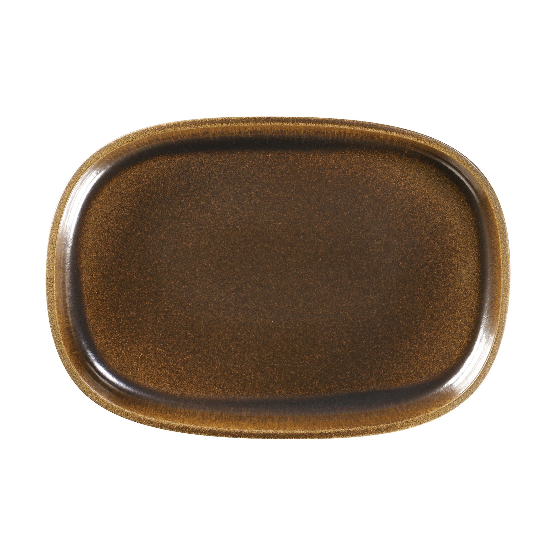Platte oval tief 332 x 232 mm / 1,95 l rust brown Ease Rust Brown