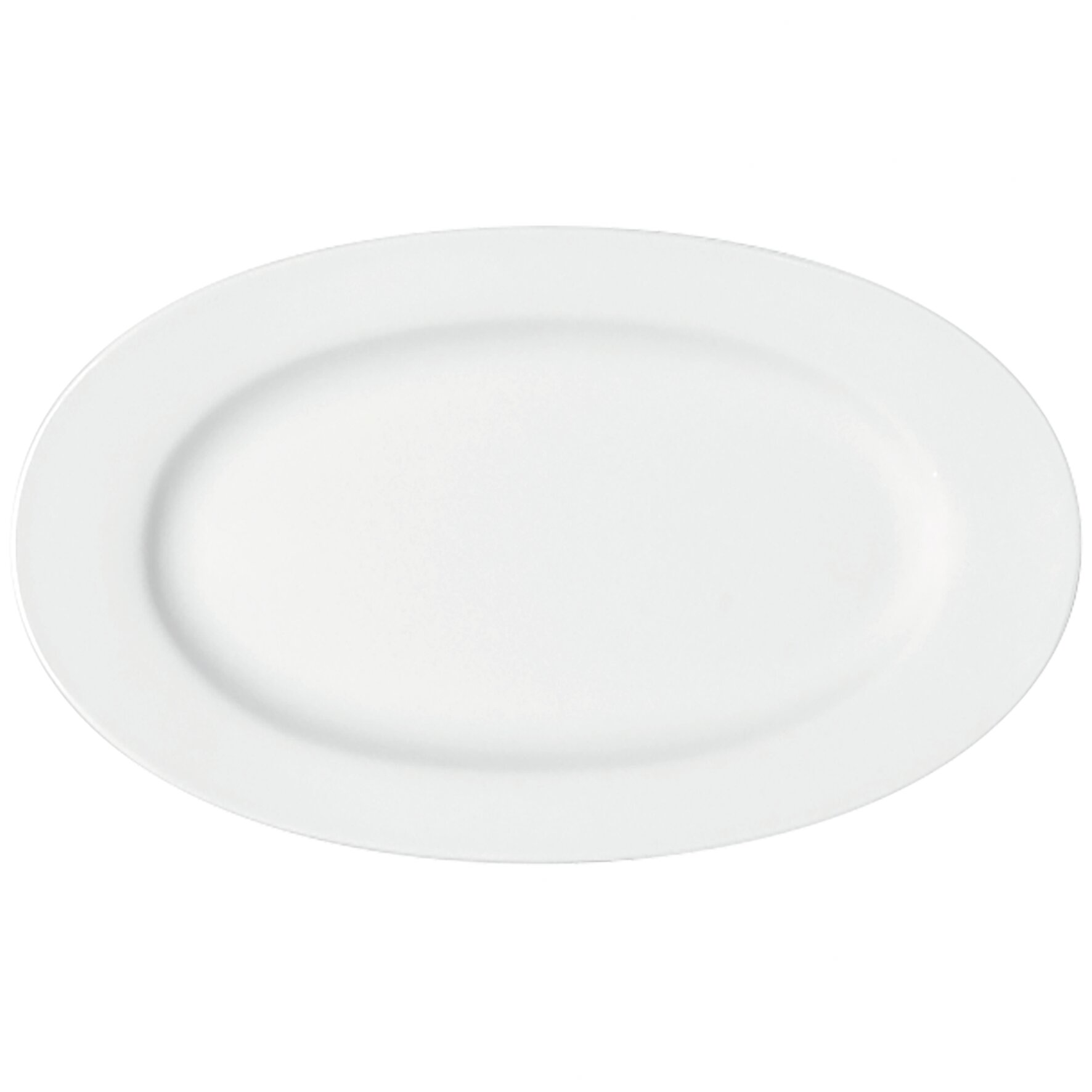 Platte oval mit Fahne 330 x 198 mm
