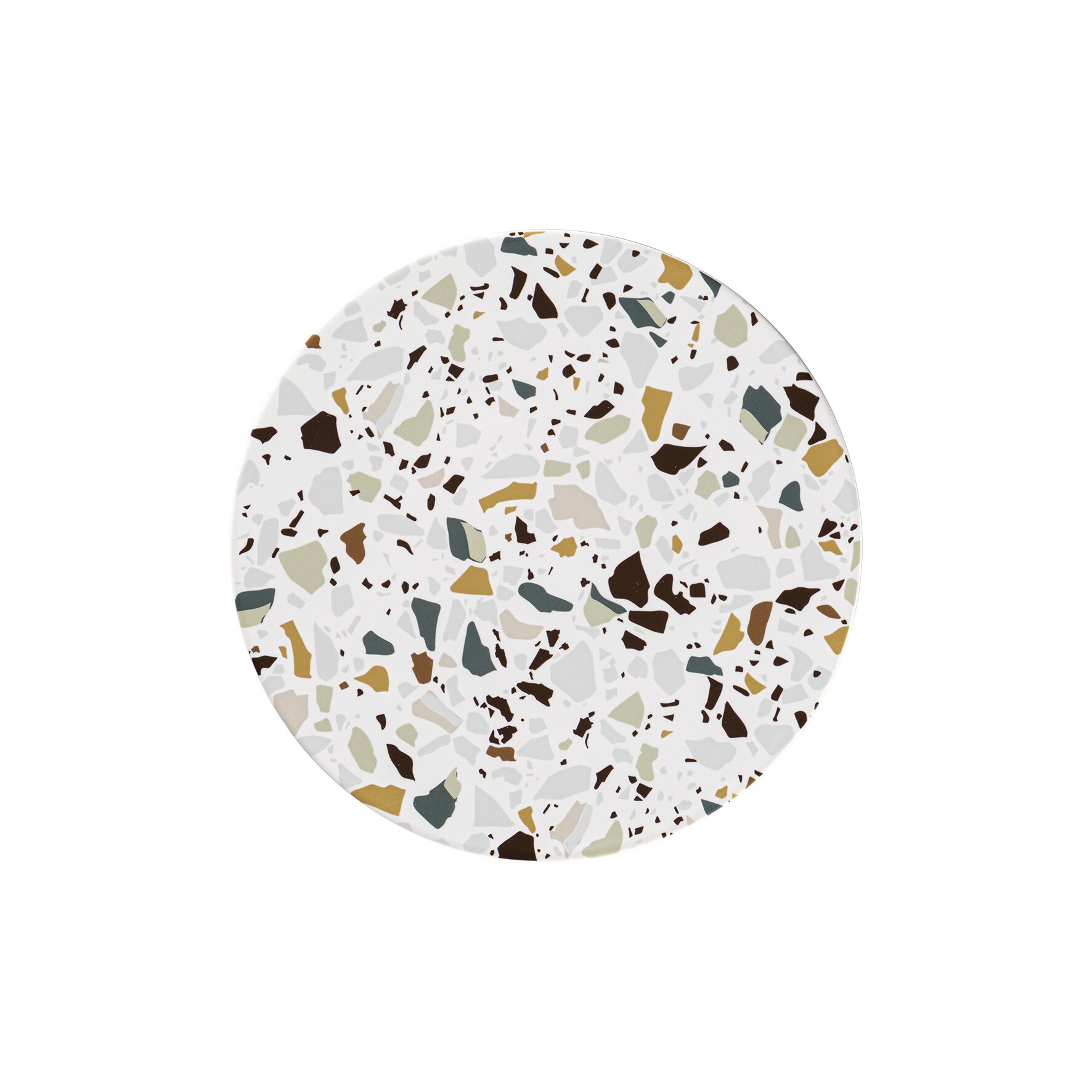 Teller flach rund 236 mm multicolour Kerrazzo