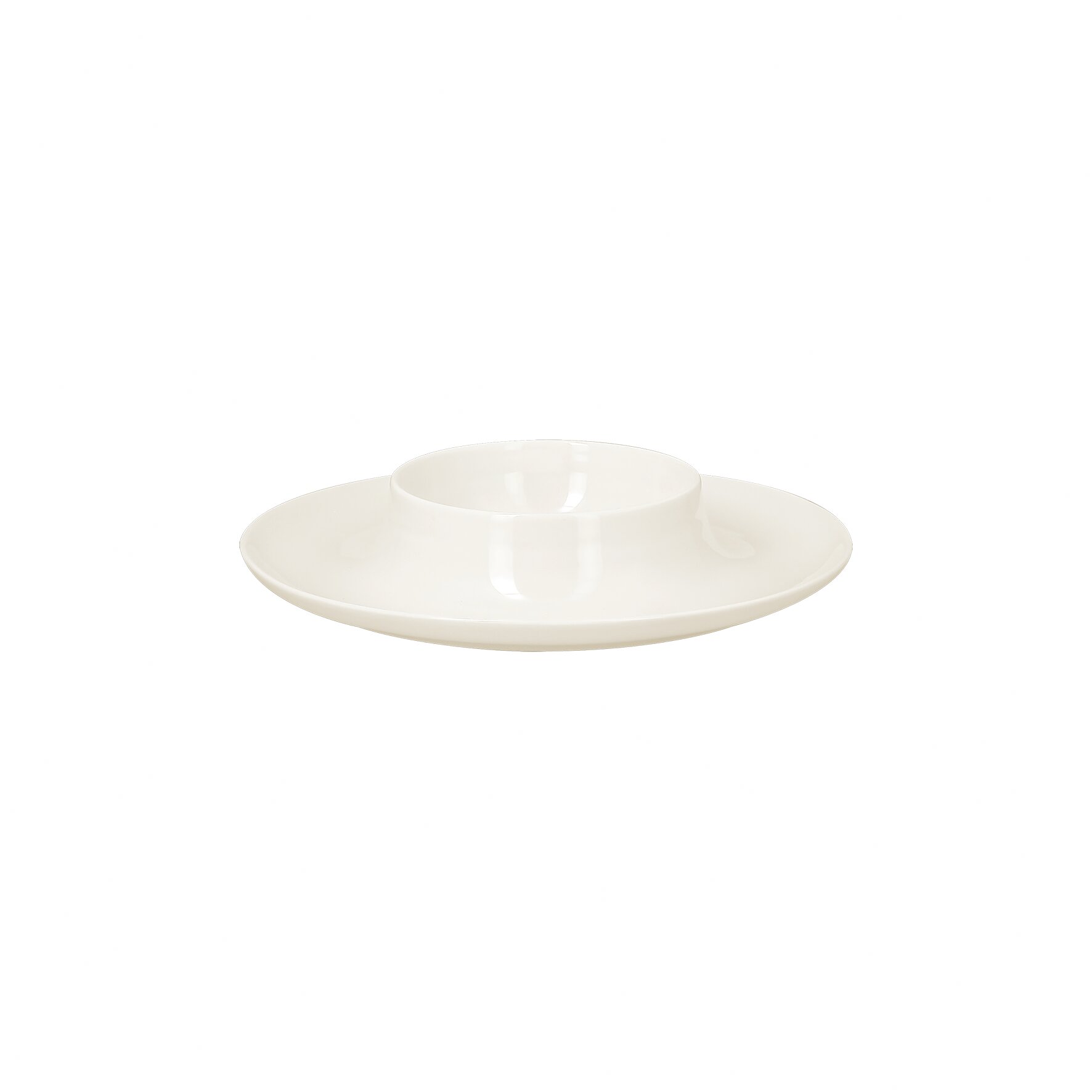 Teller rund mit Mittelteil tief ashore 250 mm plain-white