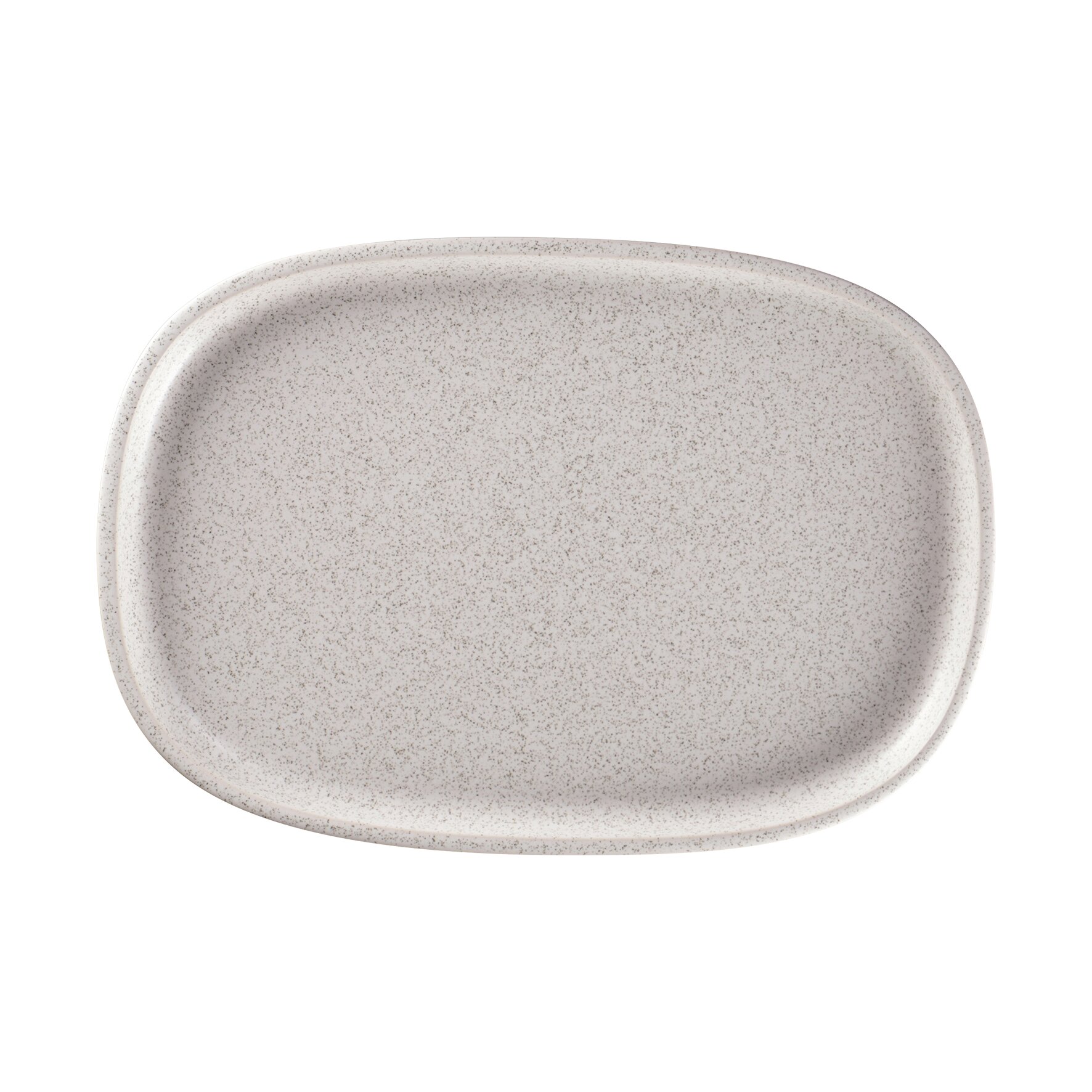 Platte oval flach 332 x 230 mm clay grey Ease Clay Grey