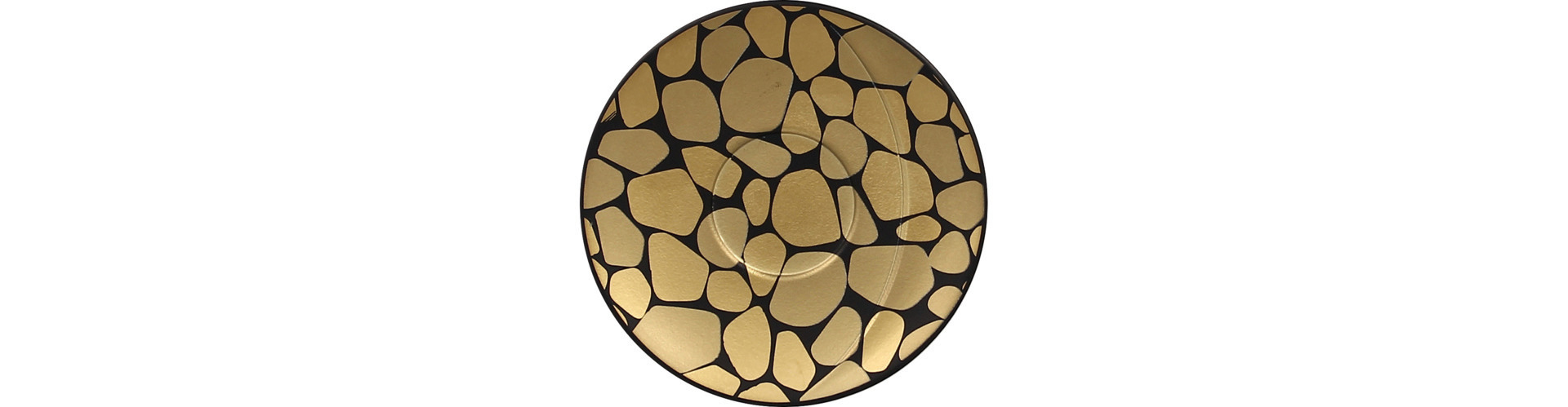 Untertasse 112 mm für PBMOCU09 schwarz / gold