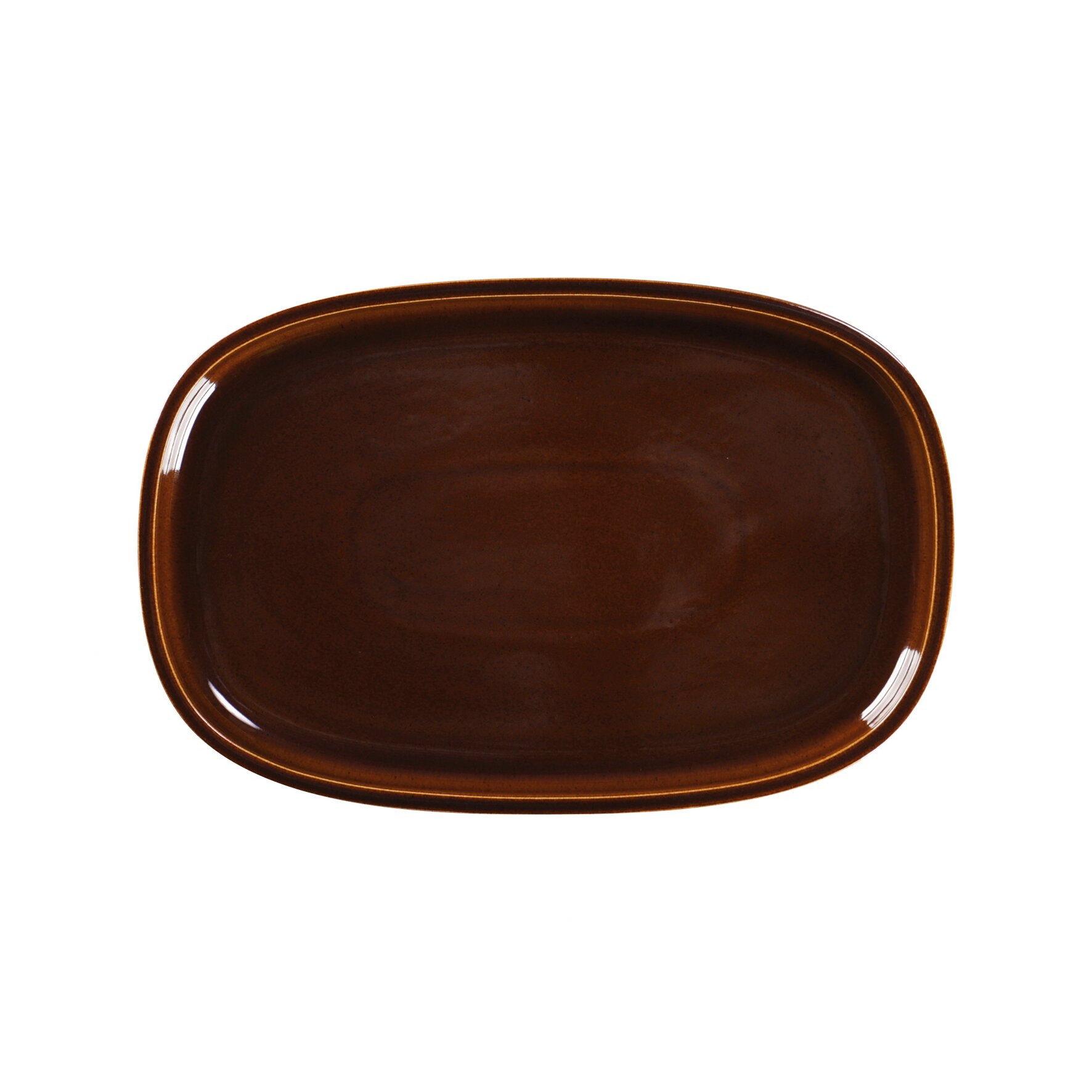 Platte oval flach 302 x 200 mm honey brown Ease Honey Brown