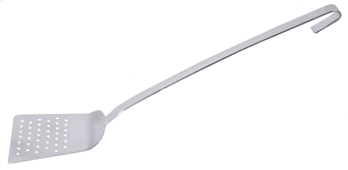Pfannenschaufel 360 mm mit perforiertem Blatt fugenlos / hochglänzend