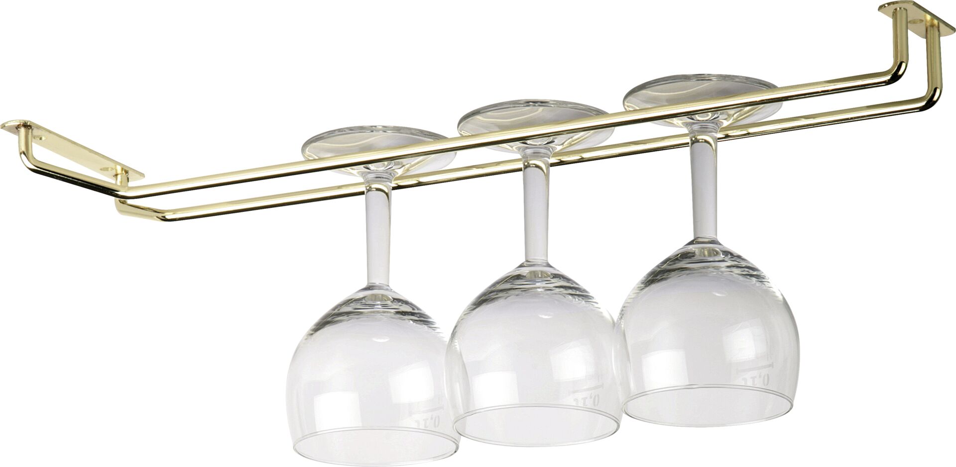 Gläserschiene messing 25 cm