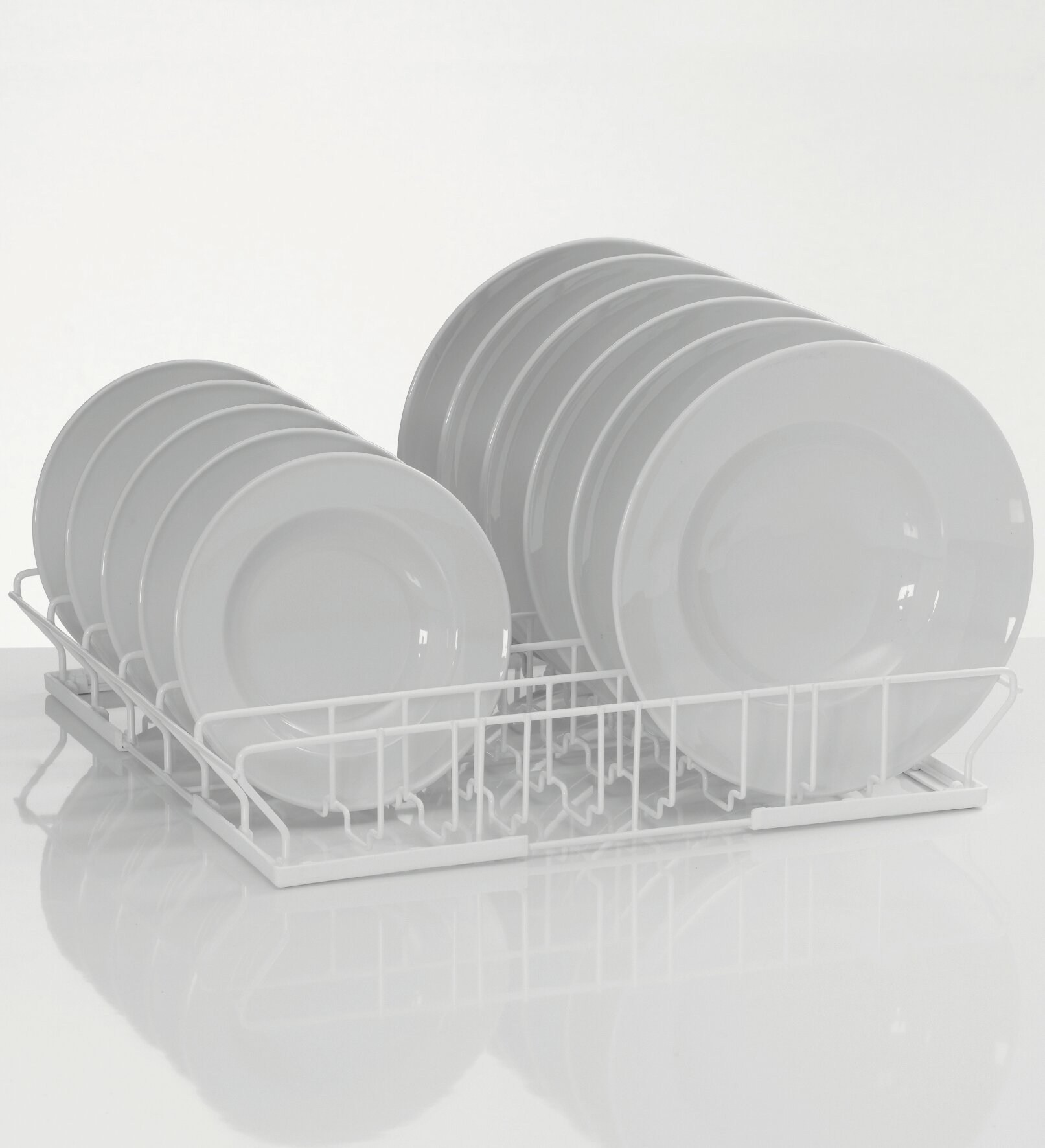 Tellerkorb Drahtgitter trapezförmig  Größe XL / 6 Reihen / 545 x 500 x 92 mm