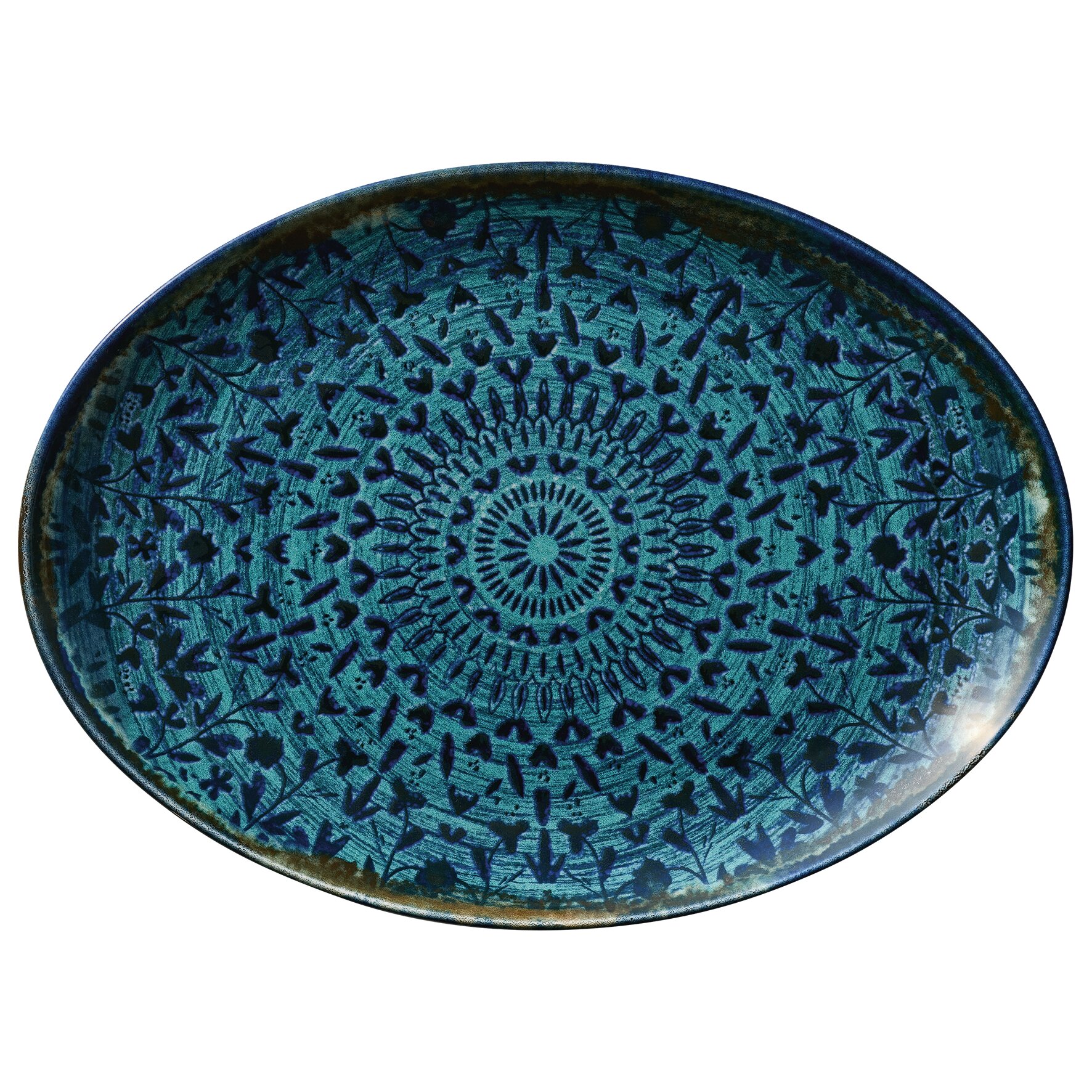 Coupplatte oval 320 x 235 mm indigo Mirage
