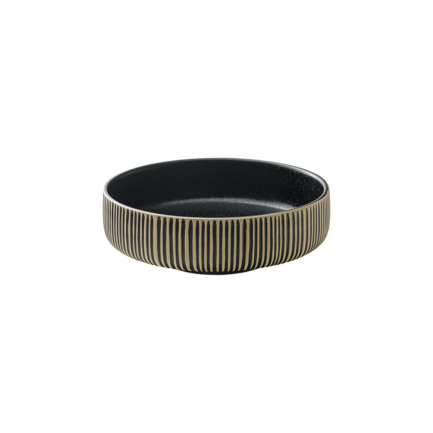 Schale rund Relief 120 mm / 0,33 l schwarz / weiß Nara schwarz/weiß