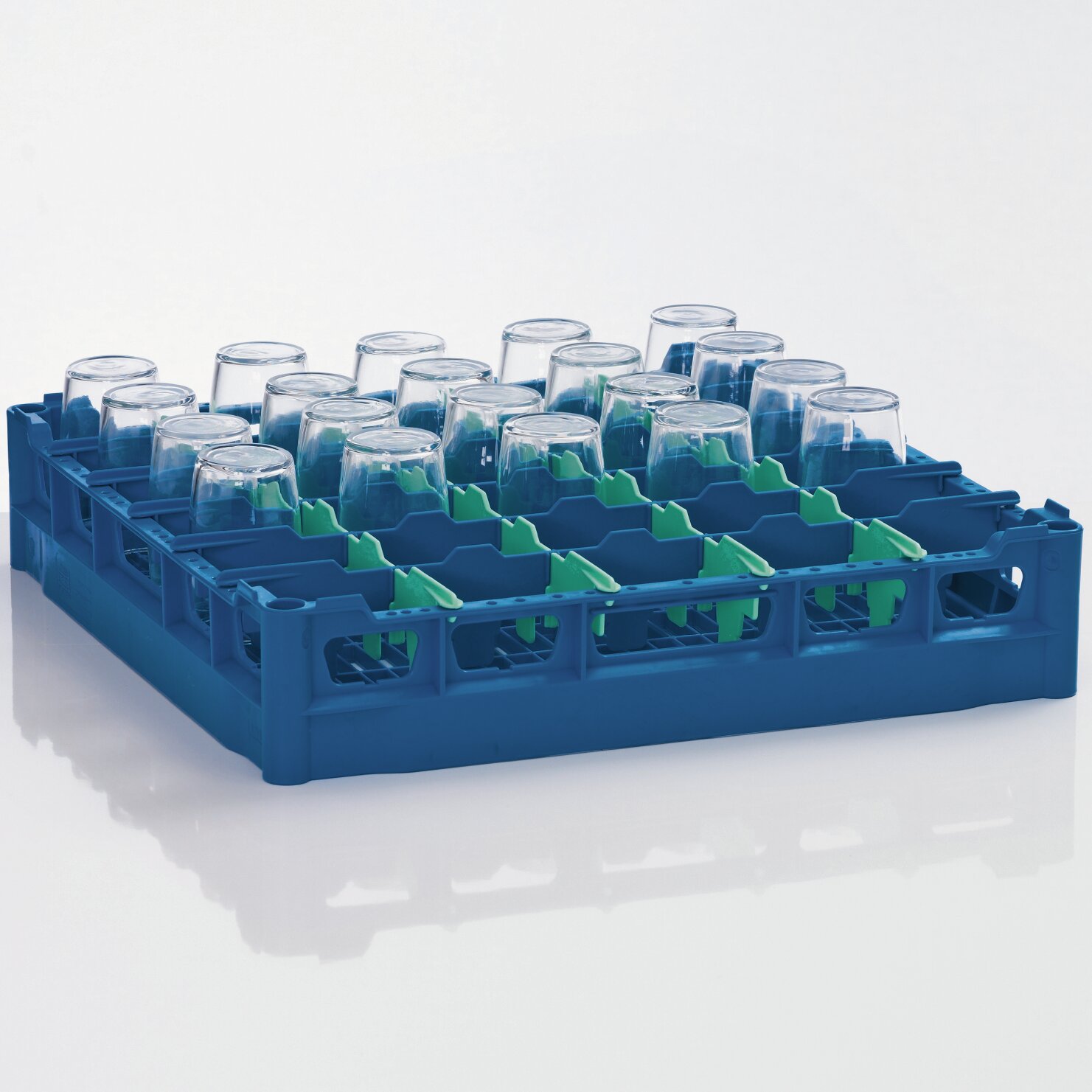 Gläserkorb Kunststoff für 30 Gläser / 500 x 500 mm / max. Glashöhe 70 mm