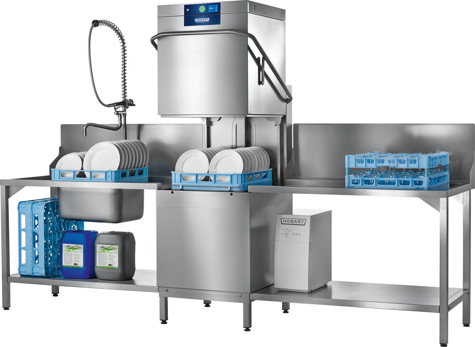 Durchschubspülmaschine AMXR-10B mit Abwasser-Wärmerückgewinnung 500 x 500 mm