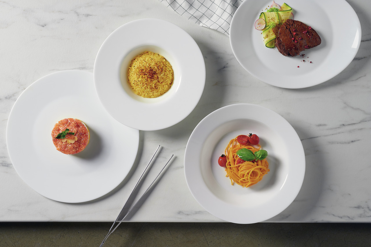 Teller flach Gourmet 330 mm white Grangusto