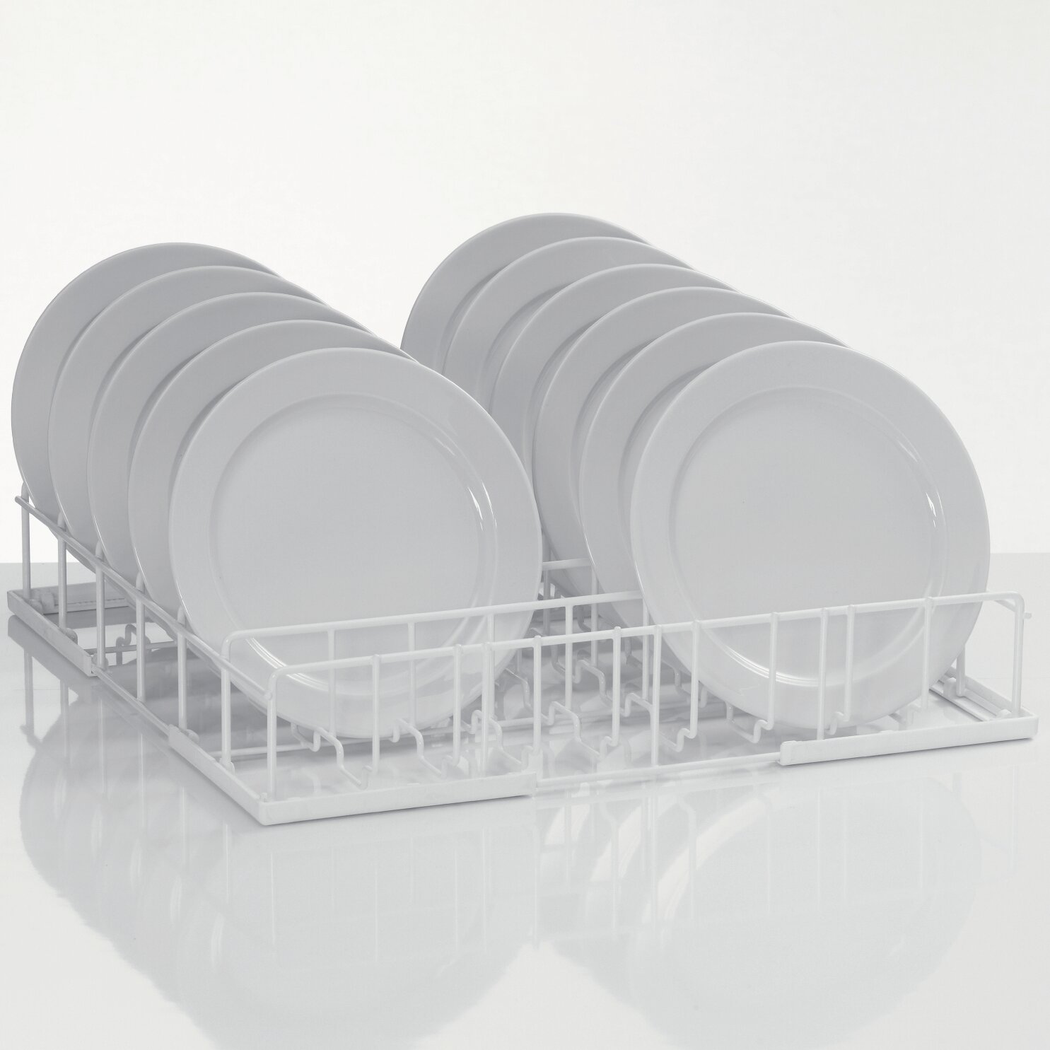 Tellerkorb Drahtgitter Größe L /  6 Reihen / 500 x 500 x 92 mm