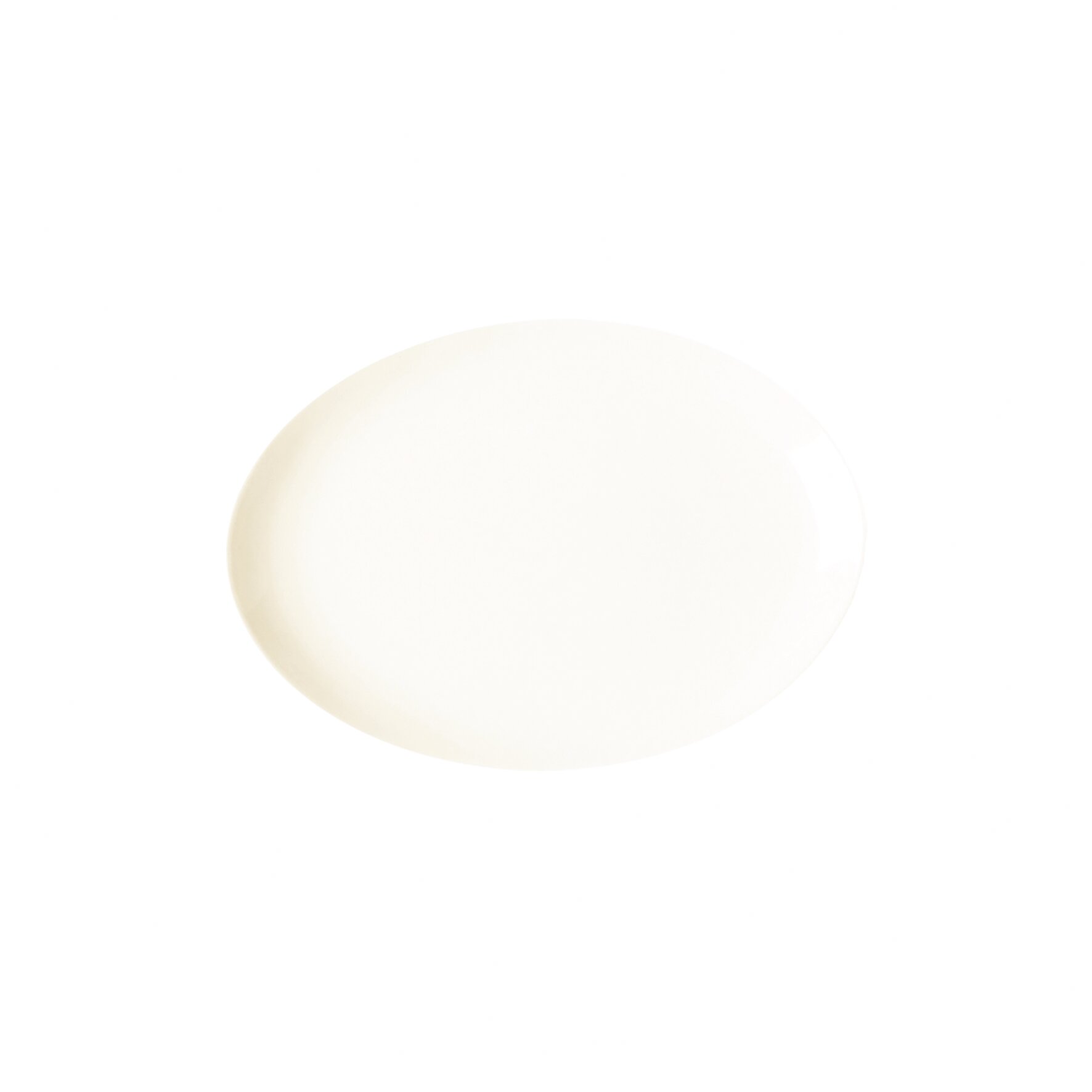 Platte oval 210 x 150 mm plain-white Nano