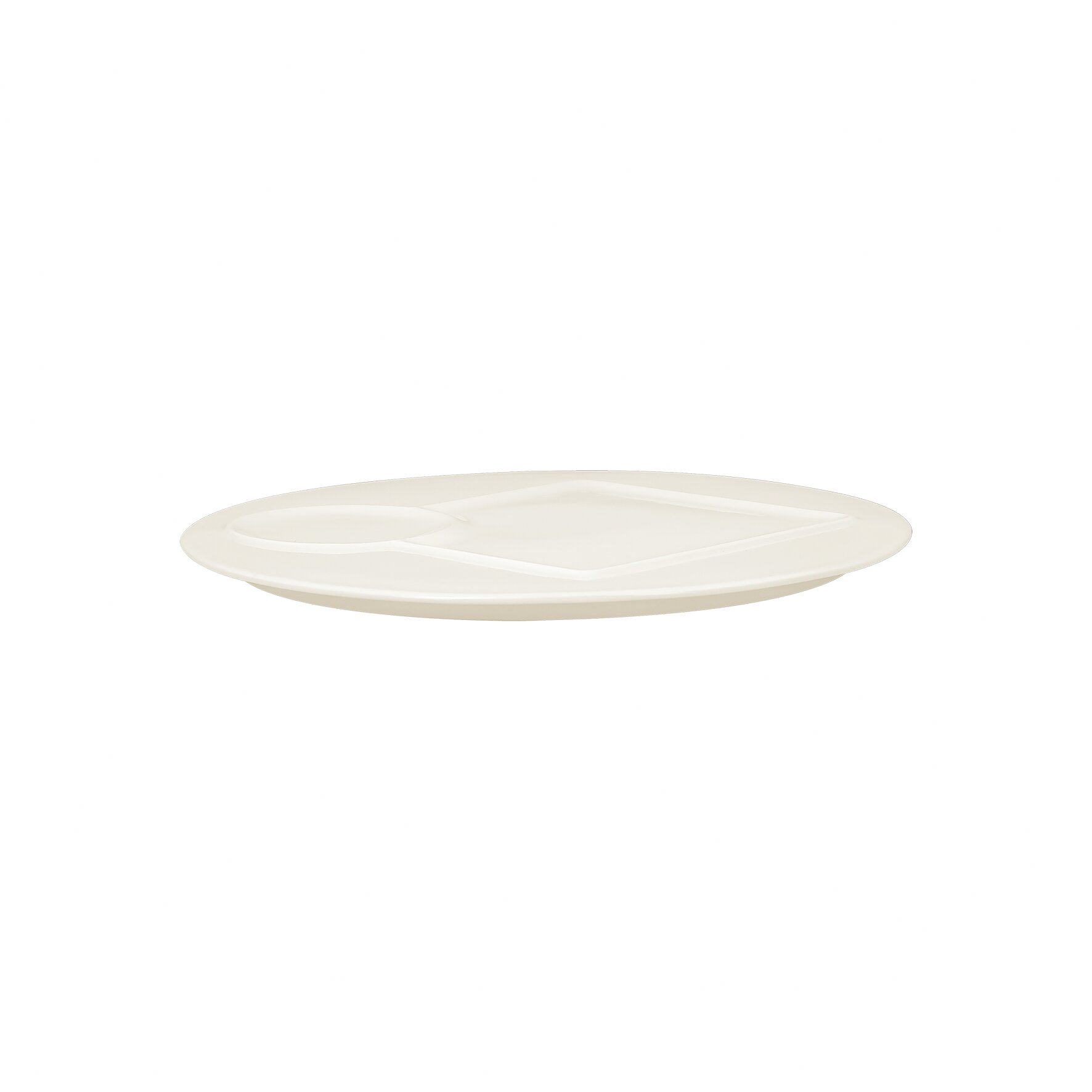 Teller rund mit 2 Zonen create 300 mm plain-white
