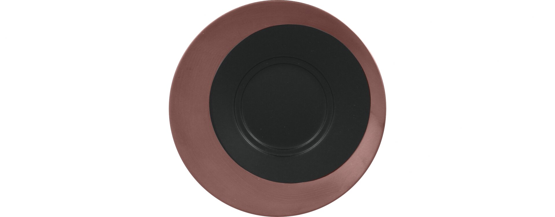 Untertasse 170 mm schwarz / bronze