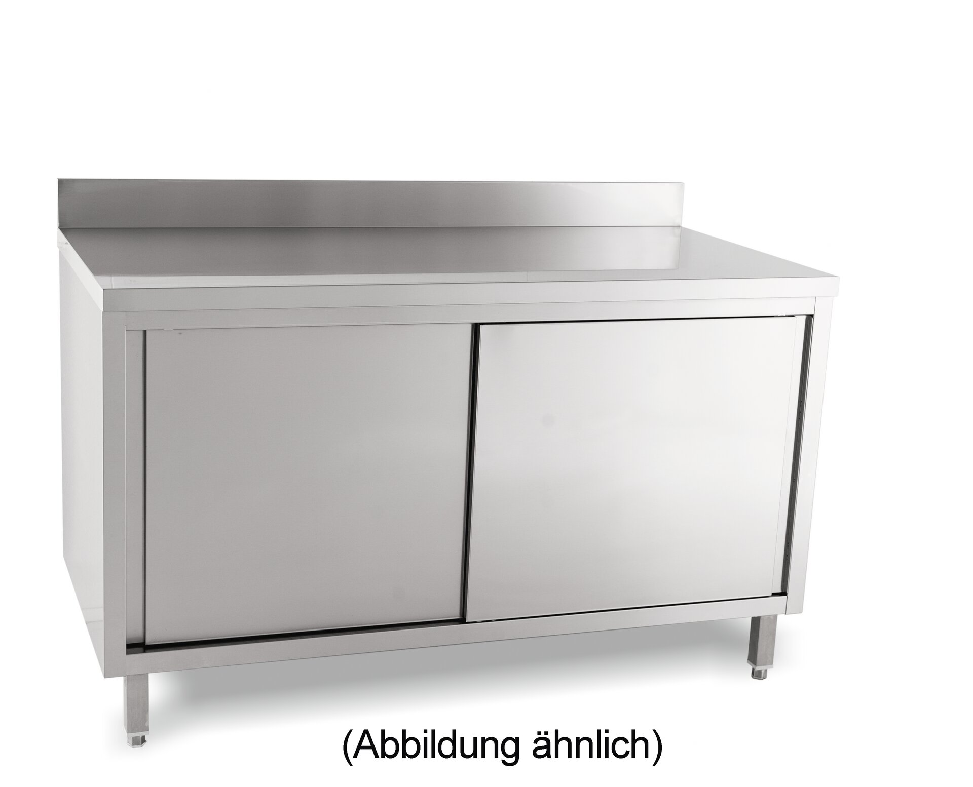 Arbeitsschrank mit Schiebetüren mit 50 mm Aufkantung 1000 x 700 x 850 mm