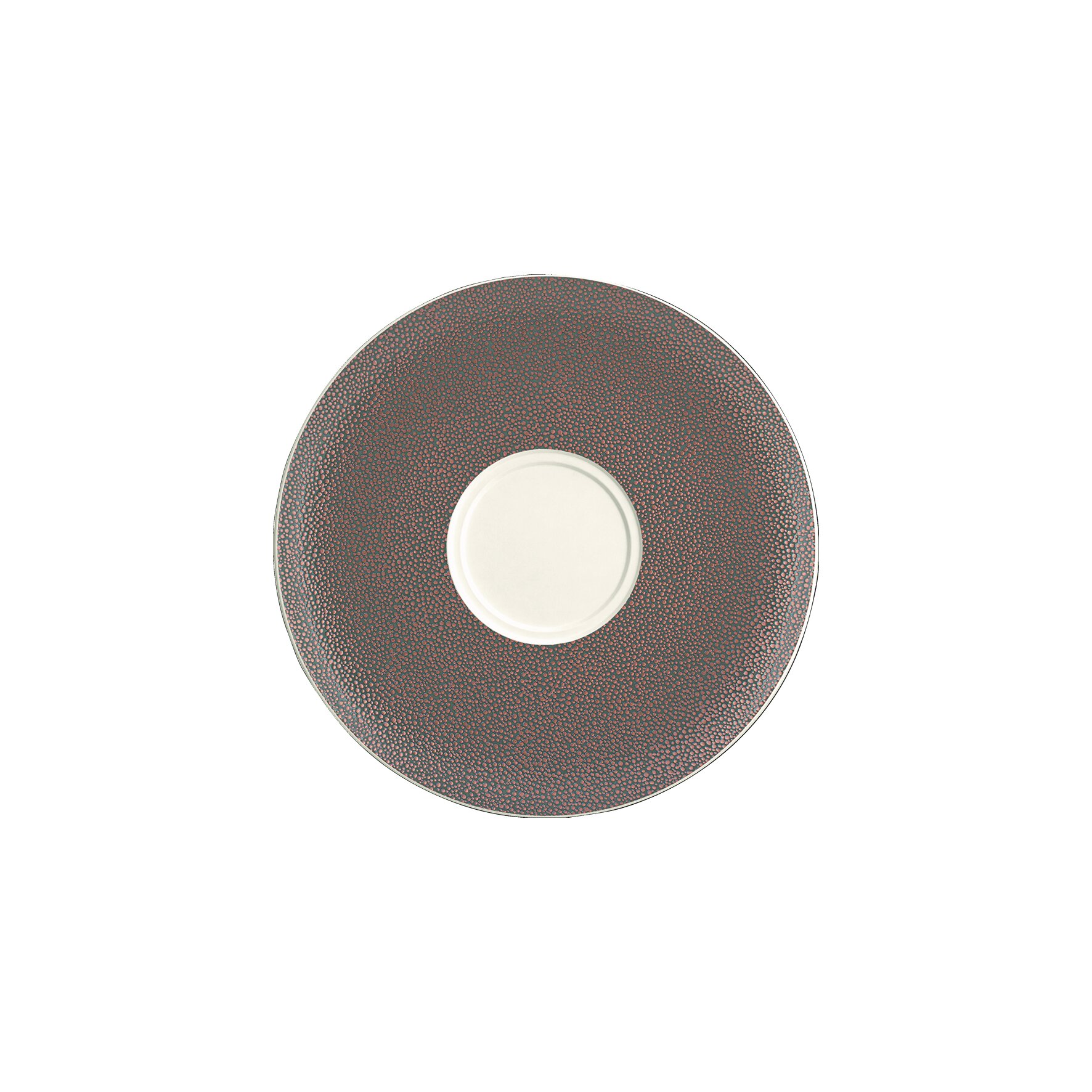 Untertasse rund mit Doppelspiegel 211 mm Metallic Copper Purity Pearls