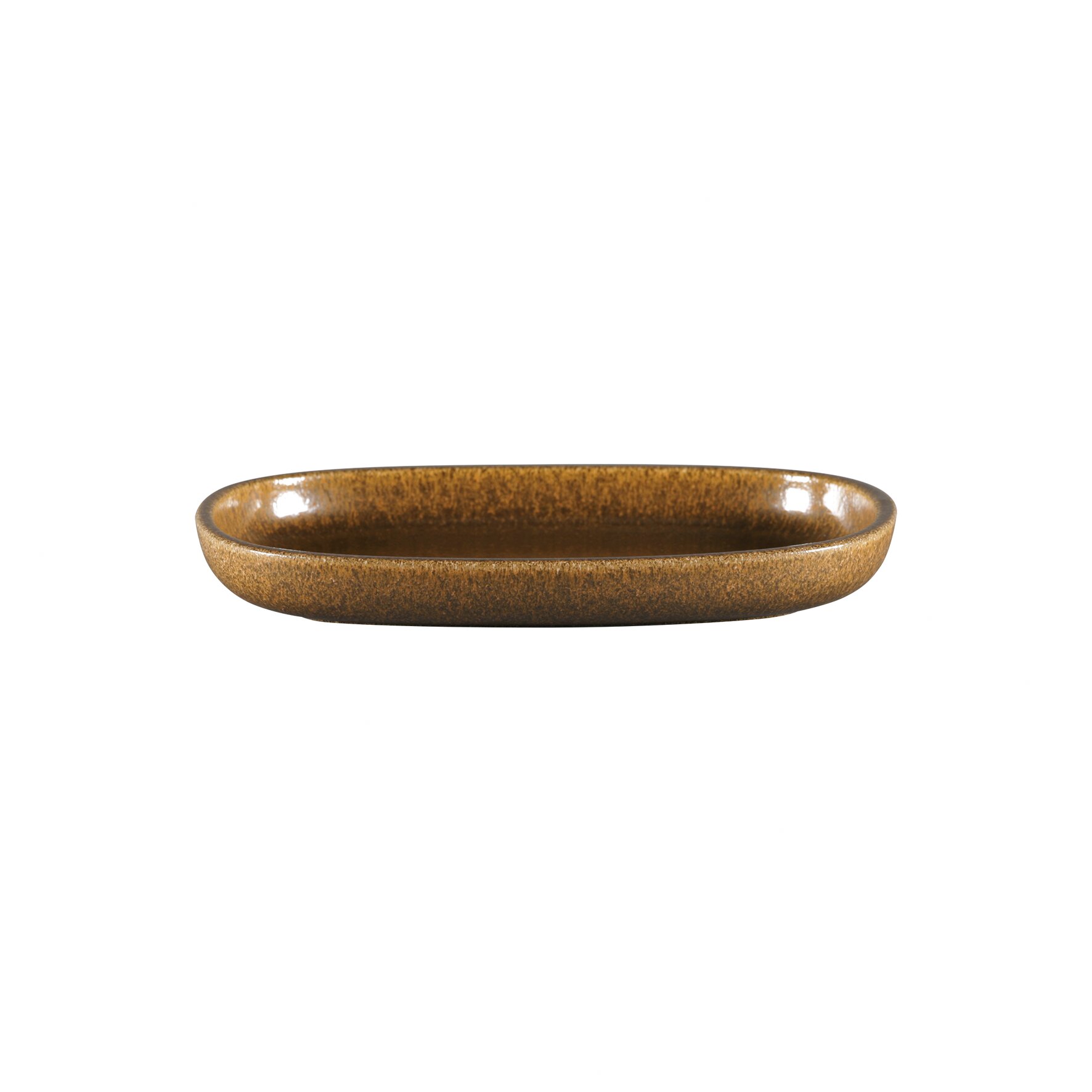 Platte oval flach 230 x 150 mm rust brown Ease Rust Brown